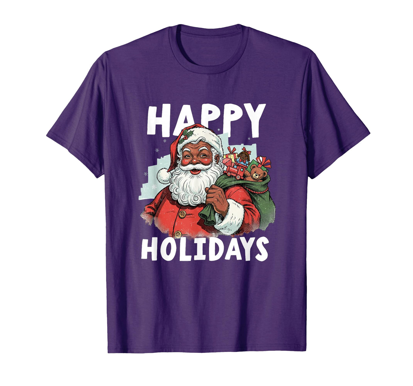 Happy Santa African American Christmas Holidays Black Pride T-Shirt