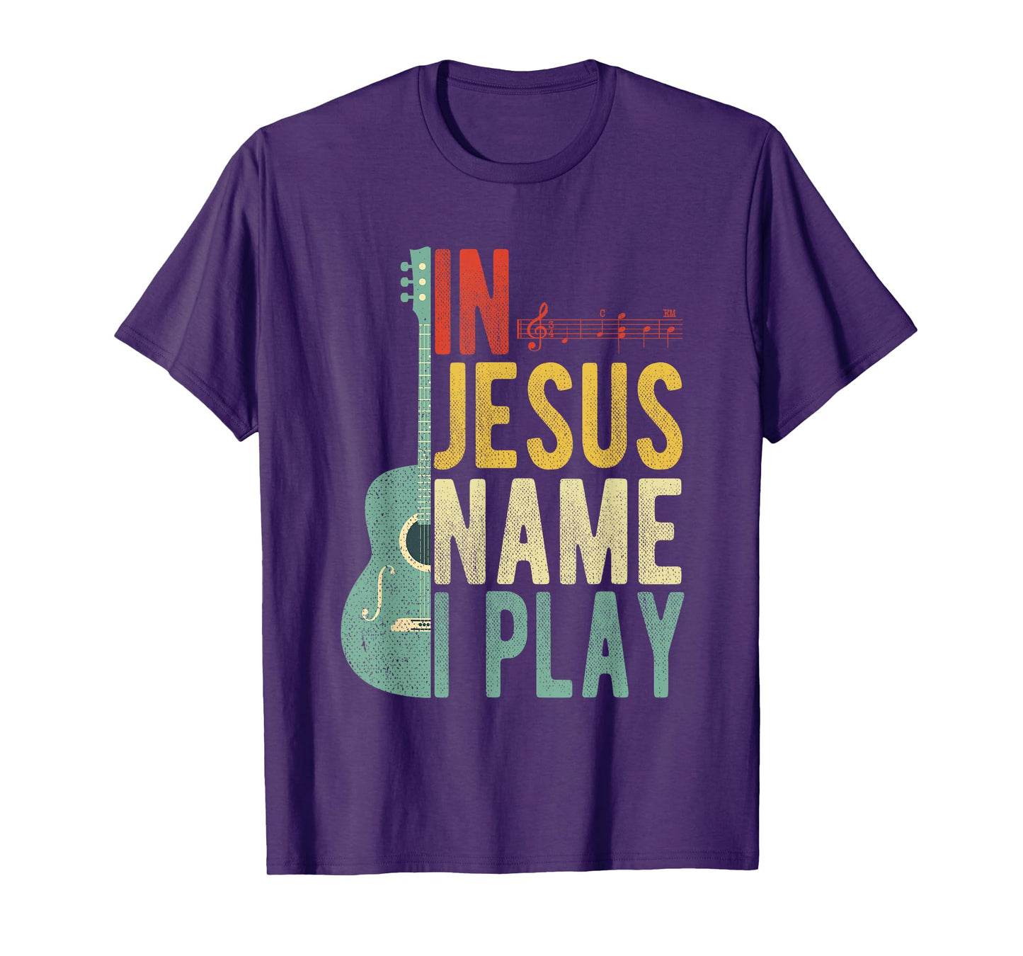 In Jesus Name I Play Guitar T-Shirt