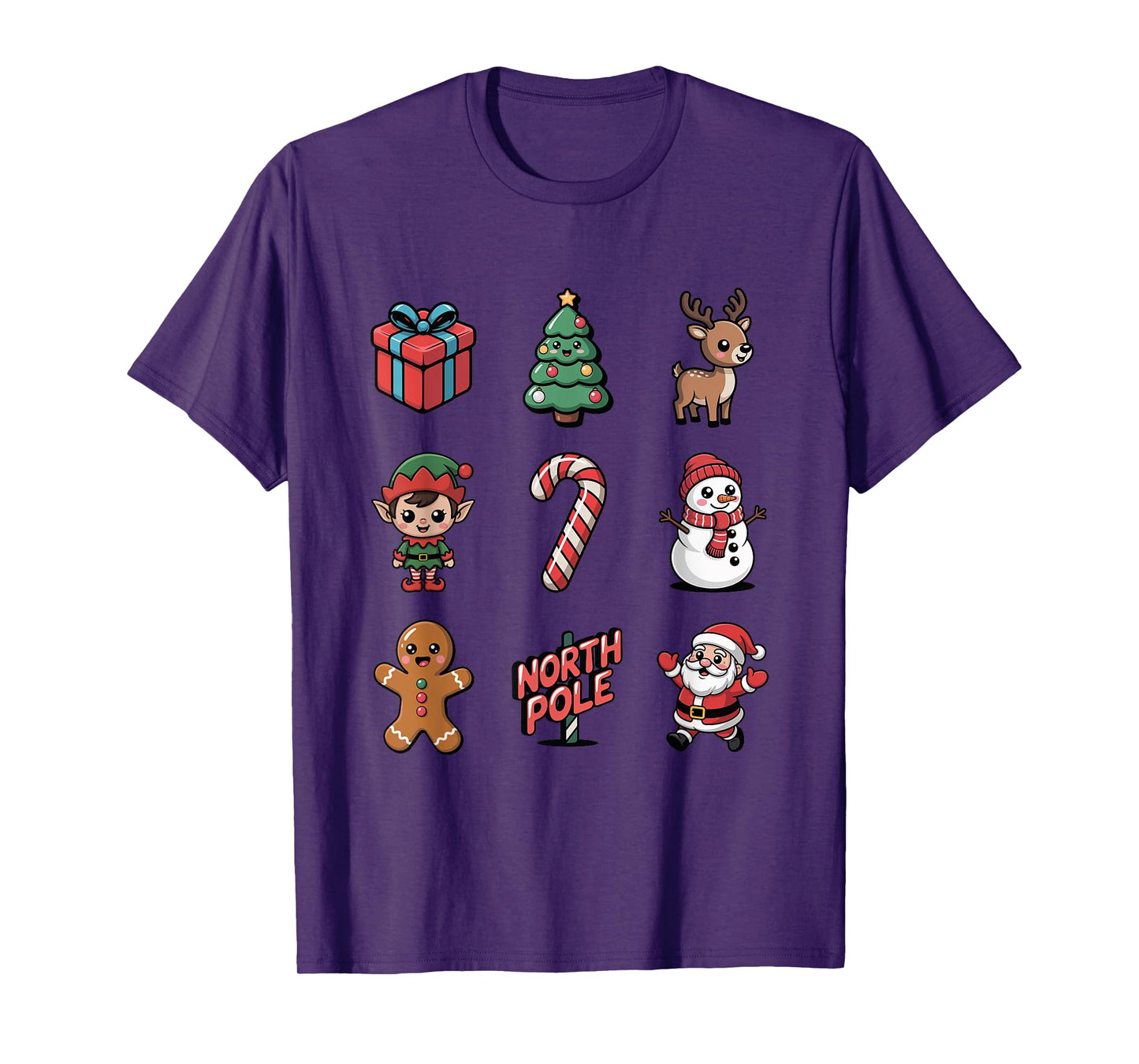Cute Elf Gnome Santa Reindeer North Pole T-Shirt