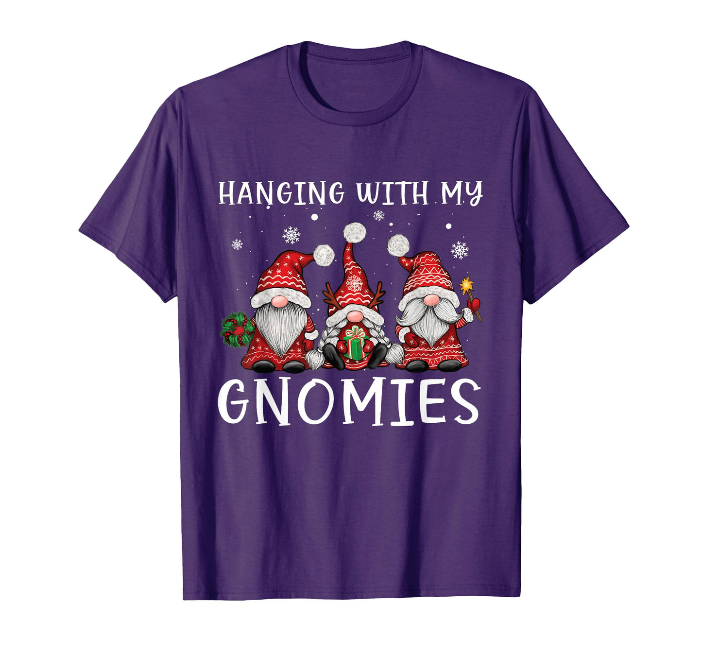 Hanging with My Gnomies Matching Family Christmas Gnome T-Shirt
