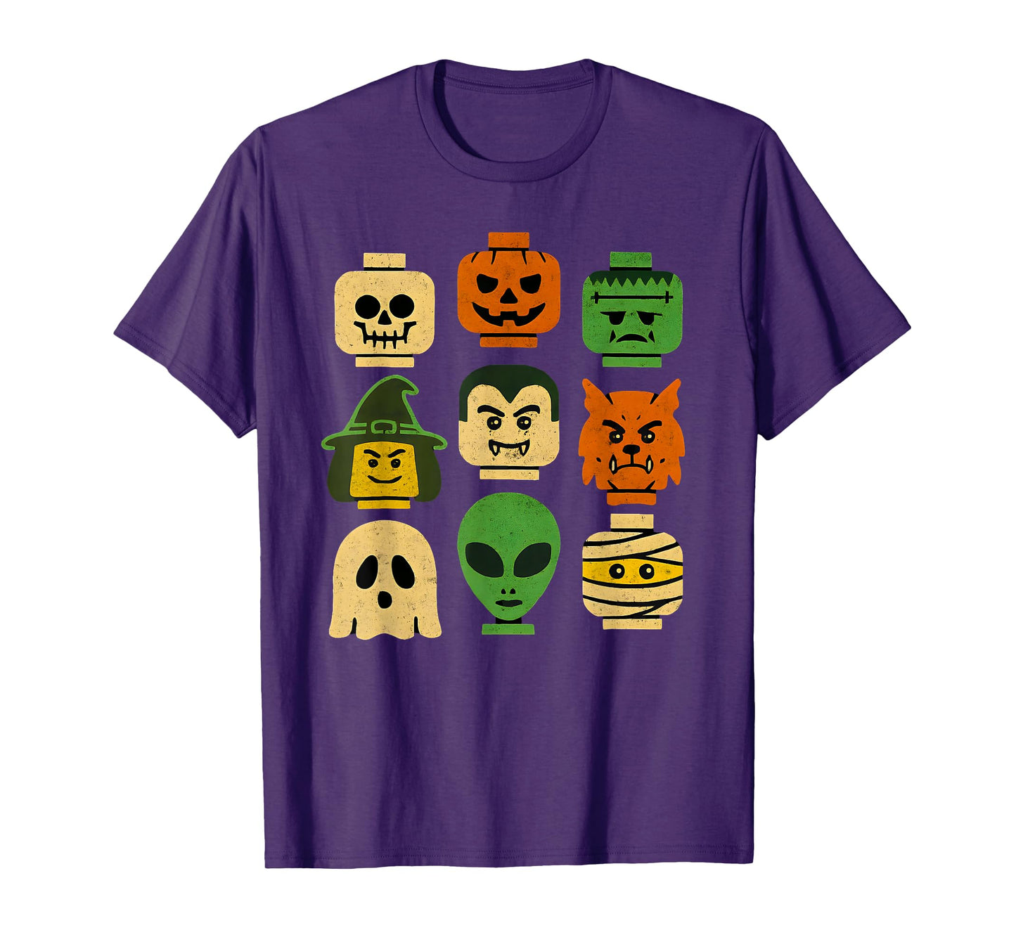 Halloween Brick Head Faces Costume Matching Family Kids Boys T-Shirt