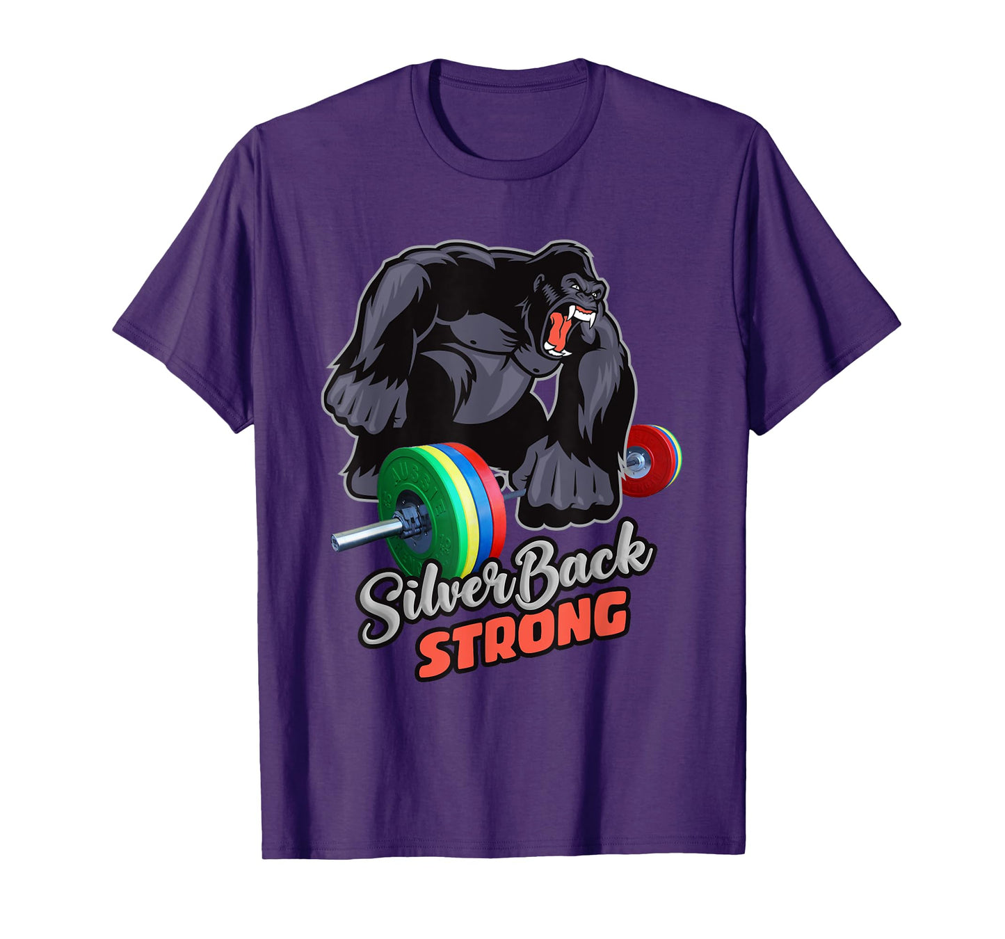 Silverback Strong - Gorilla - Gym Work Out T-Shirt