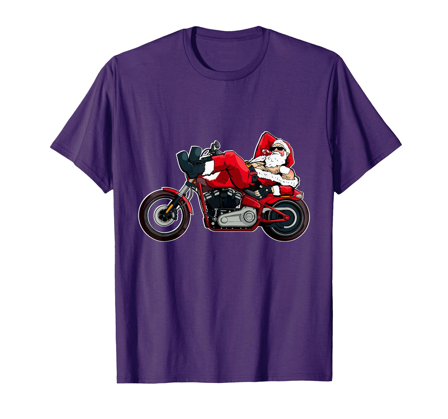 Amazing Motorcycle in Xmas Style for Naughty Santa Lovers T-Shirt
