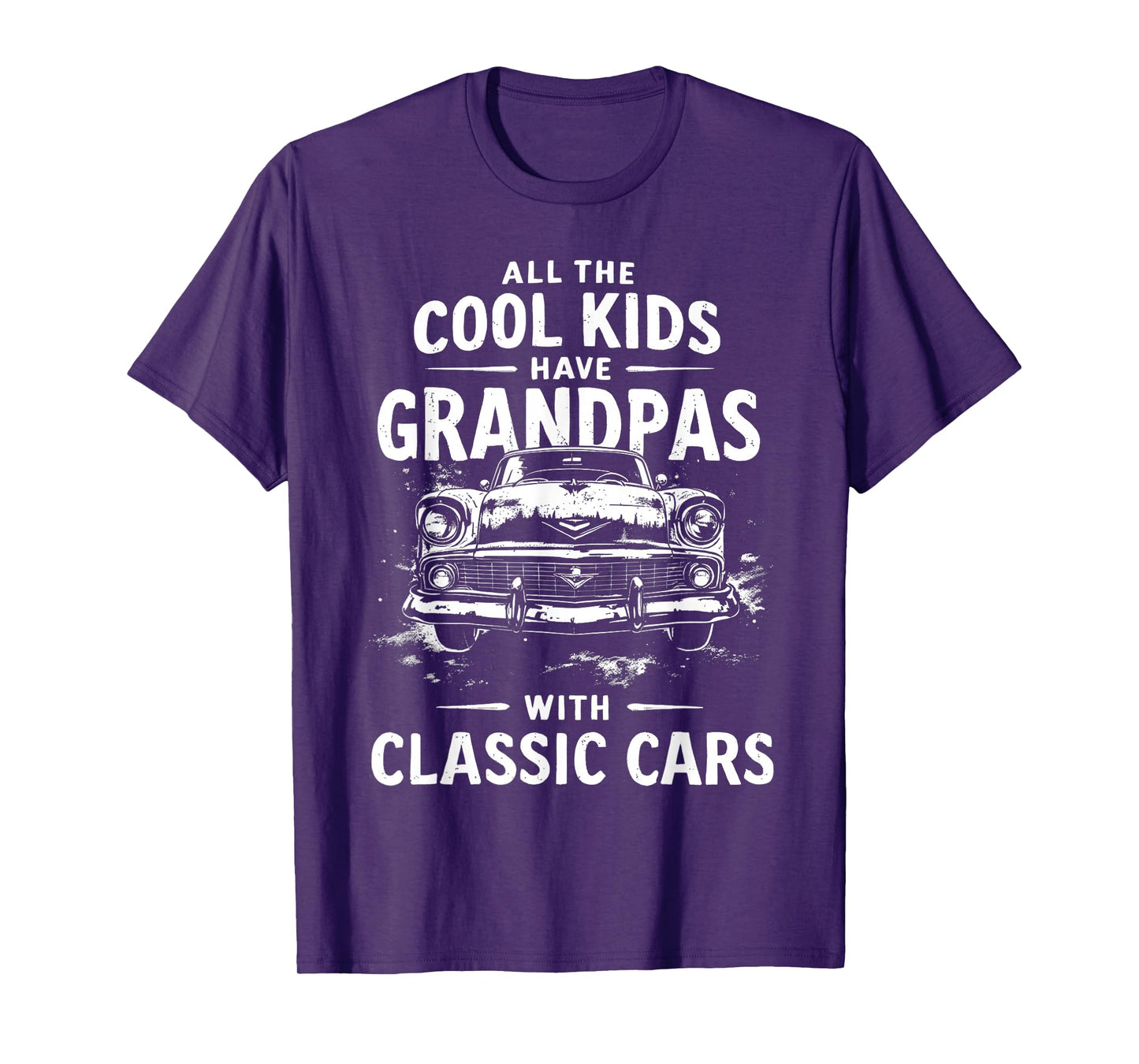 Car Guy Grandpas With Classic Cars Dad Old Car Enthusiast T-Shirt