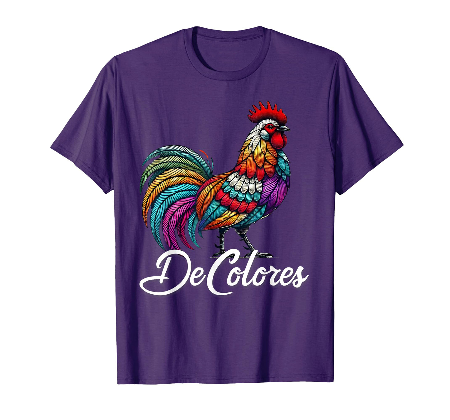 DeColores Cursillo Rainbow Rooster Catholic T-Shirt