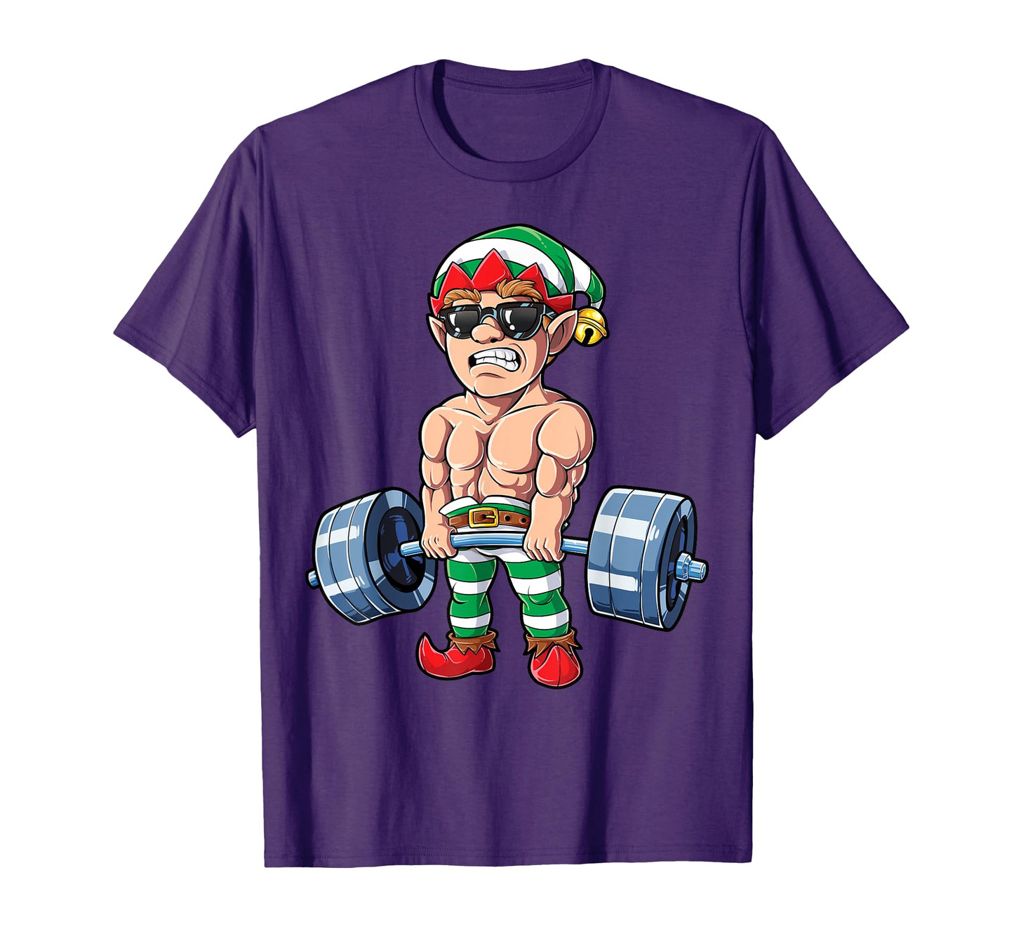 Eleven Weightlifting Christmas Fitness Gym Deadlift Xmas Men T-Shirt