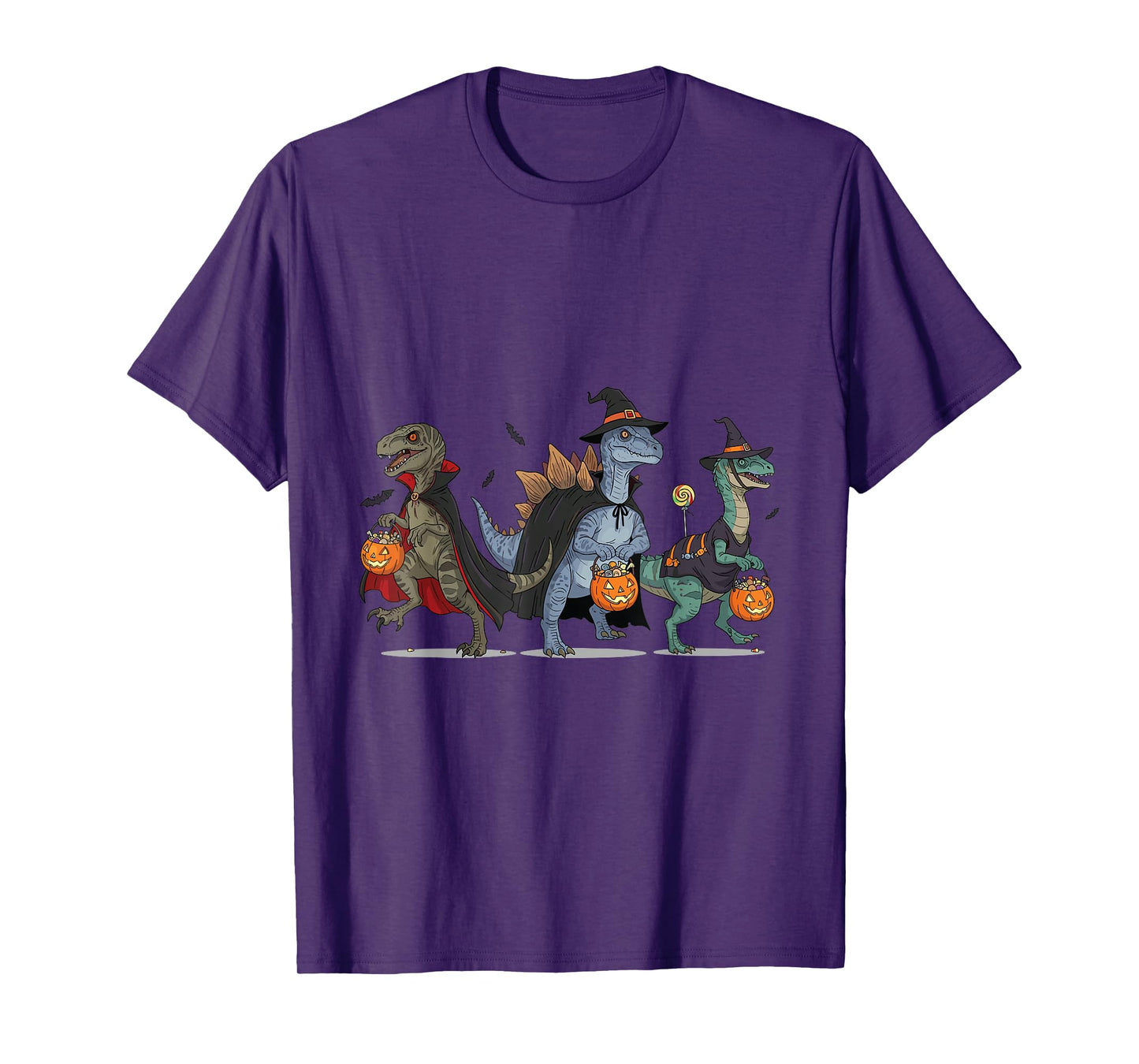 Halloween Dinosaur Candy Squad Funny Cute T-Shirt