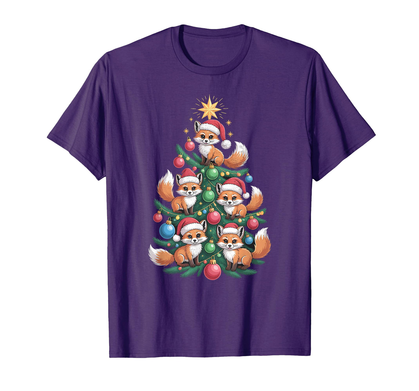 Fox Christmas Tree T-Shirt