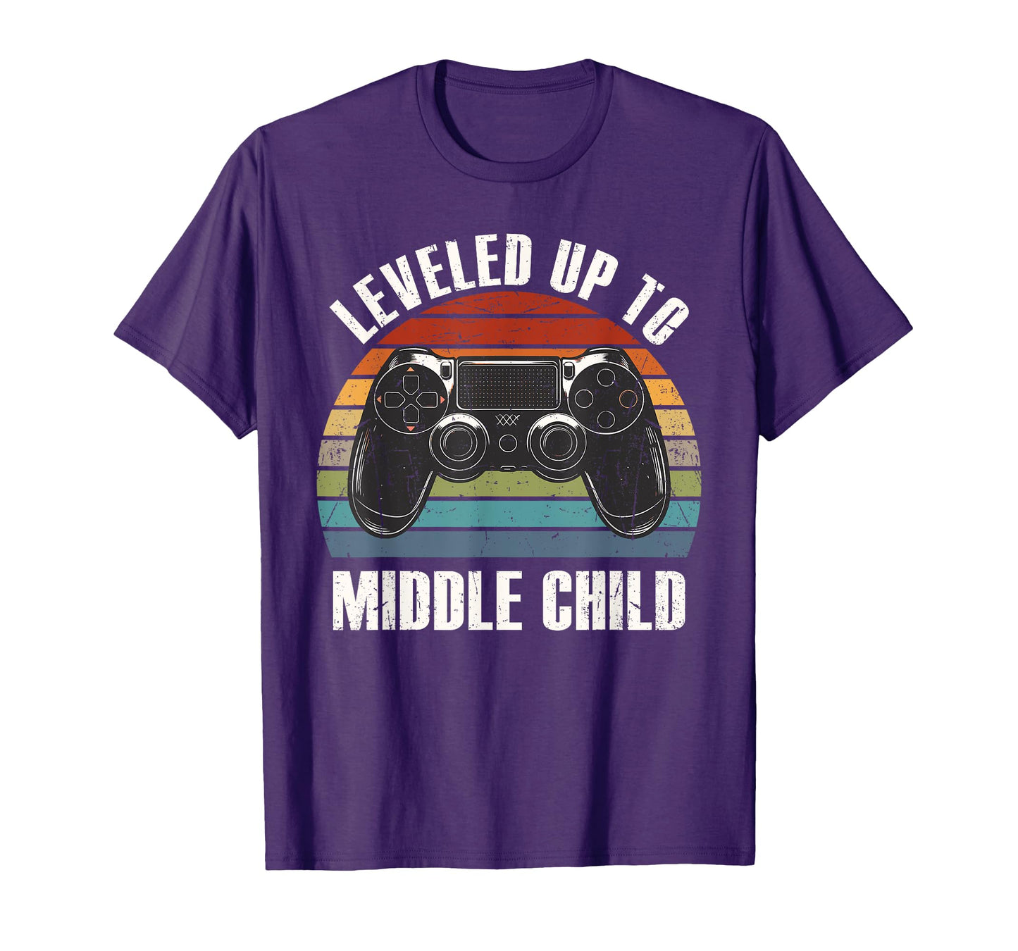 Leveled Up To Middle Child Promoted To Future Middle Child T-Shirt