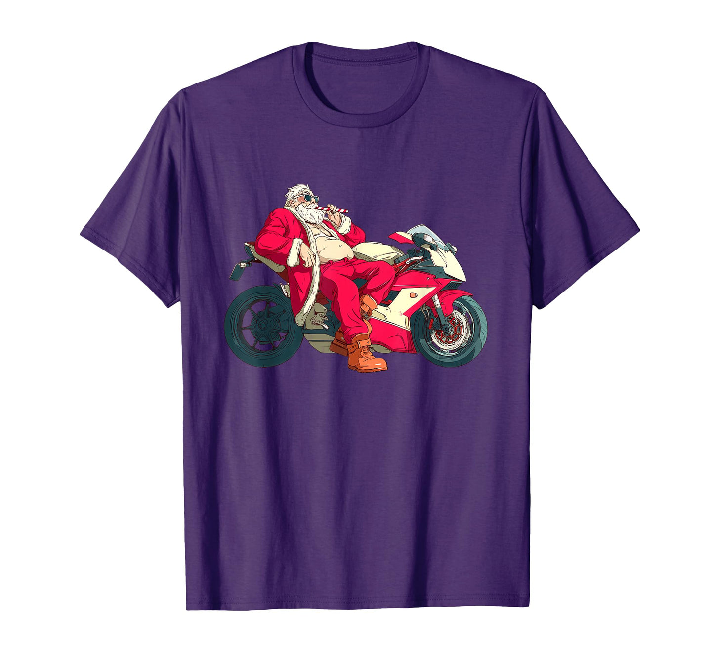 Naughty Motorbike Santa Costume for Motorcycles Lovers T-Shirt