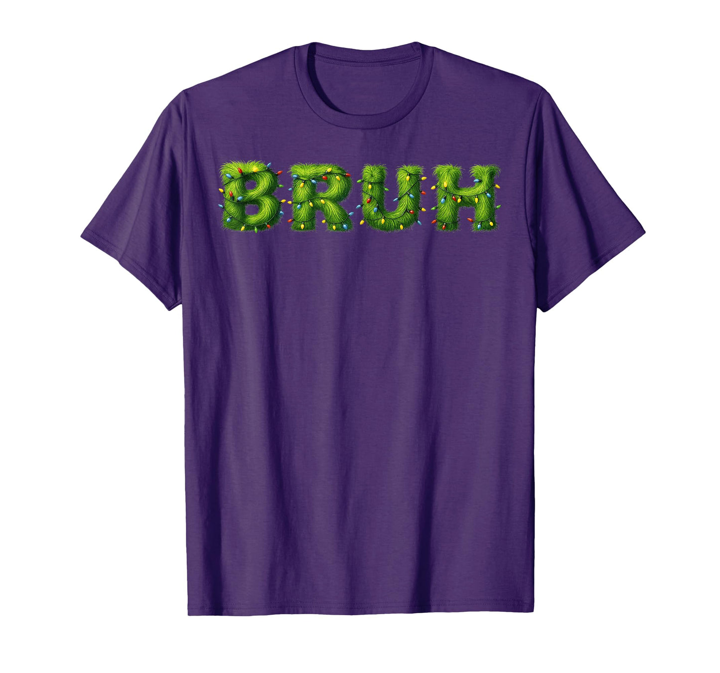 Funny Bruh Christmas Tree Xmas Pjs Pajamas Pajama Men Boy T-Shirt