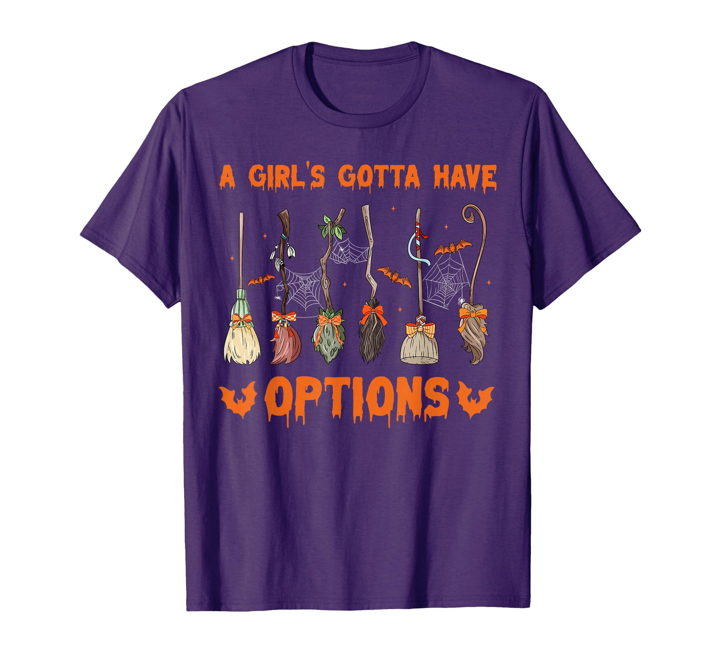 Retro A Girl’s Gotta Have Options Spooky Witches Halloween T-Shirt