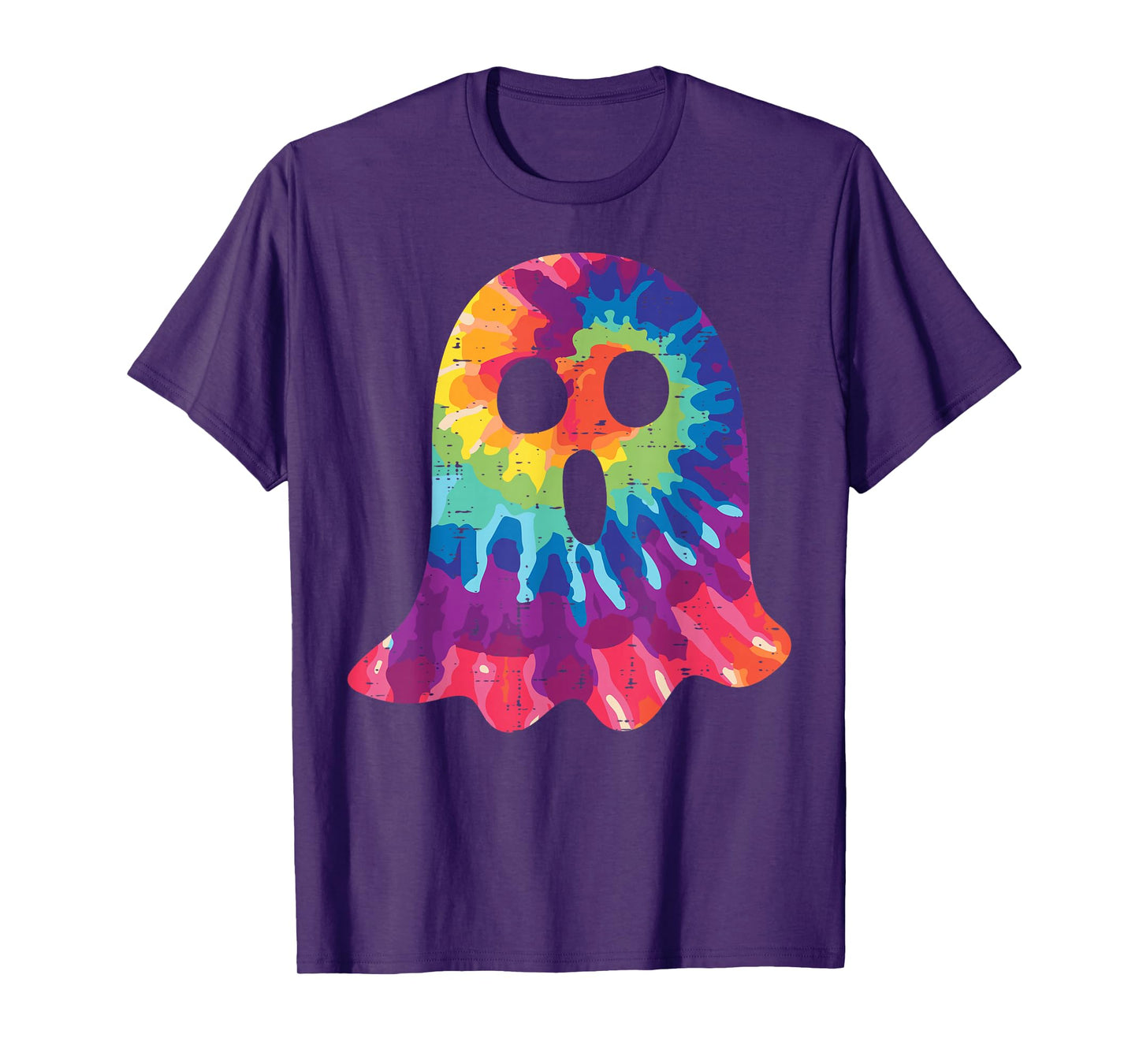 Halloween Ghost Tie Dye Retro Hippie Costume Men Women Kids T-Shirt