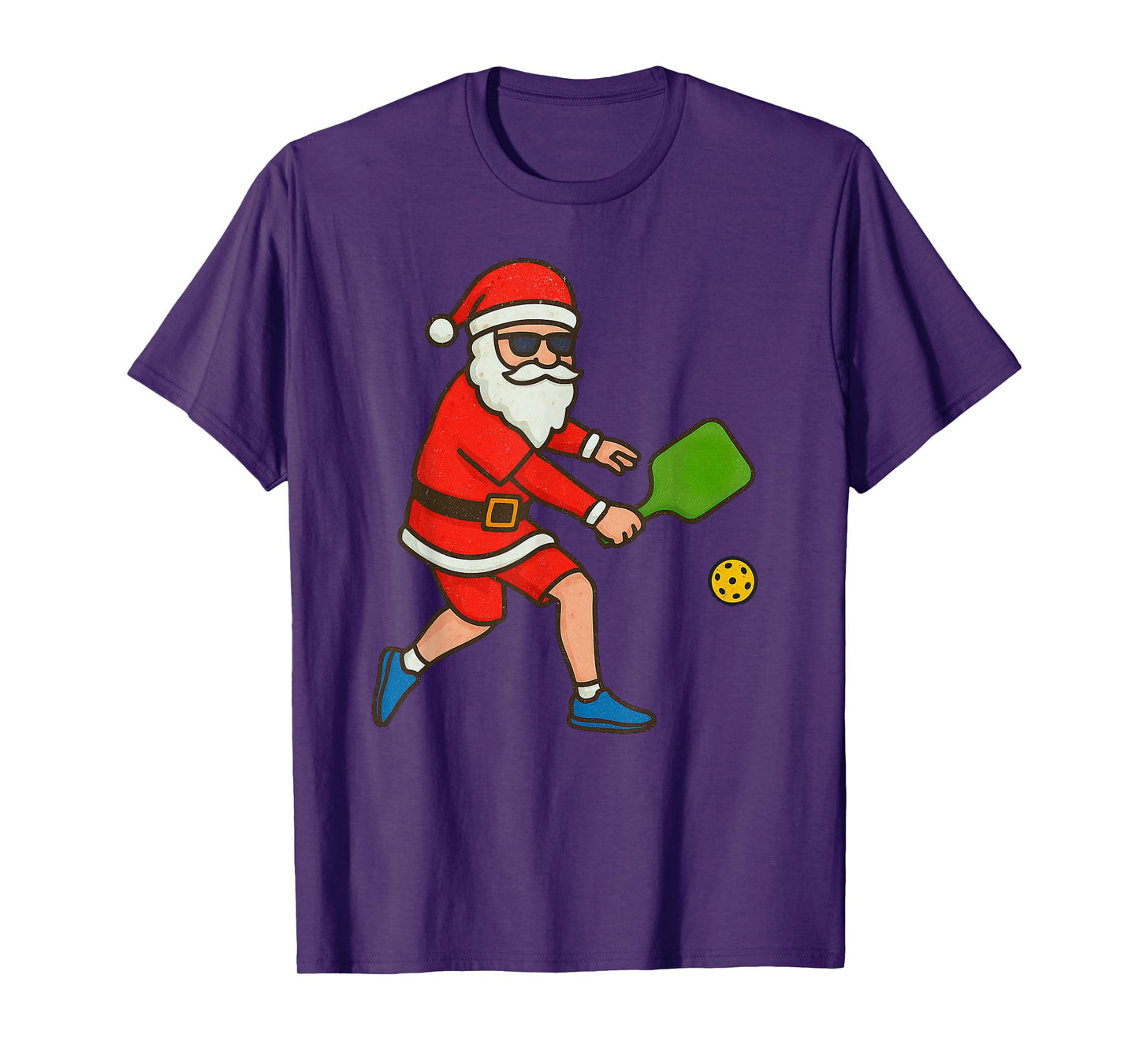 Santa Playing Pickleball Christmas Vintage Funny Xmas T-Shirt