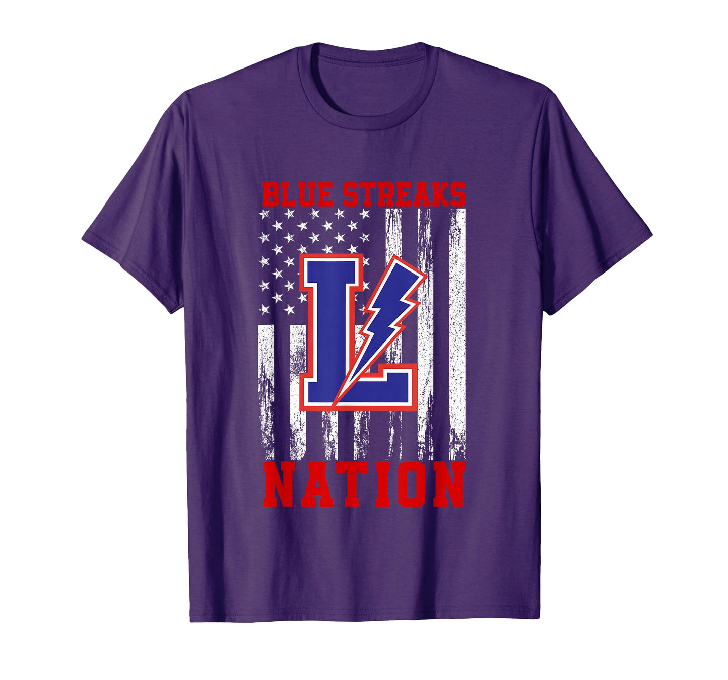 Lake Blue Streaks Logo Nation HS T-Shirt