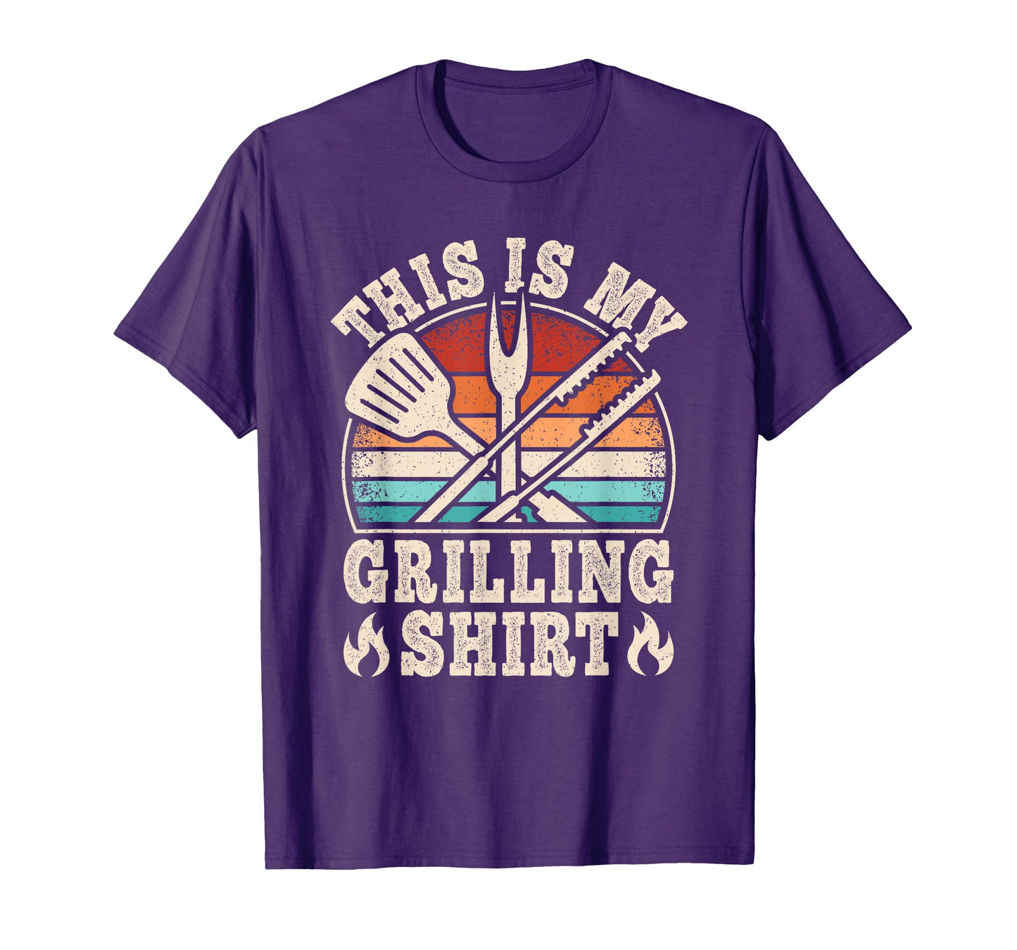 Funny BBQ Retro Grill Barbecue Men This is My Grilling T-Shirt