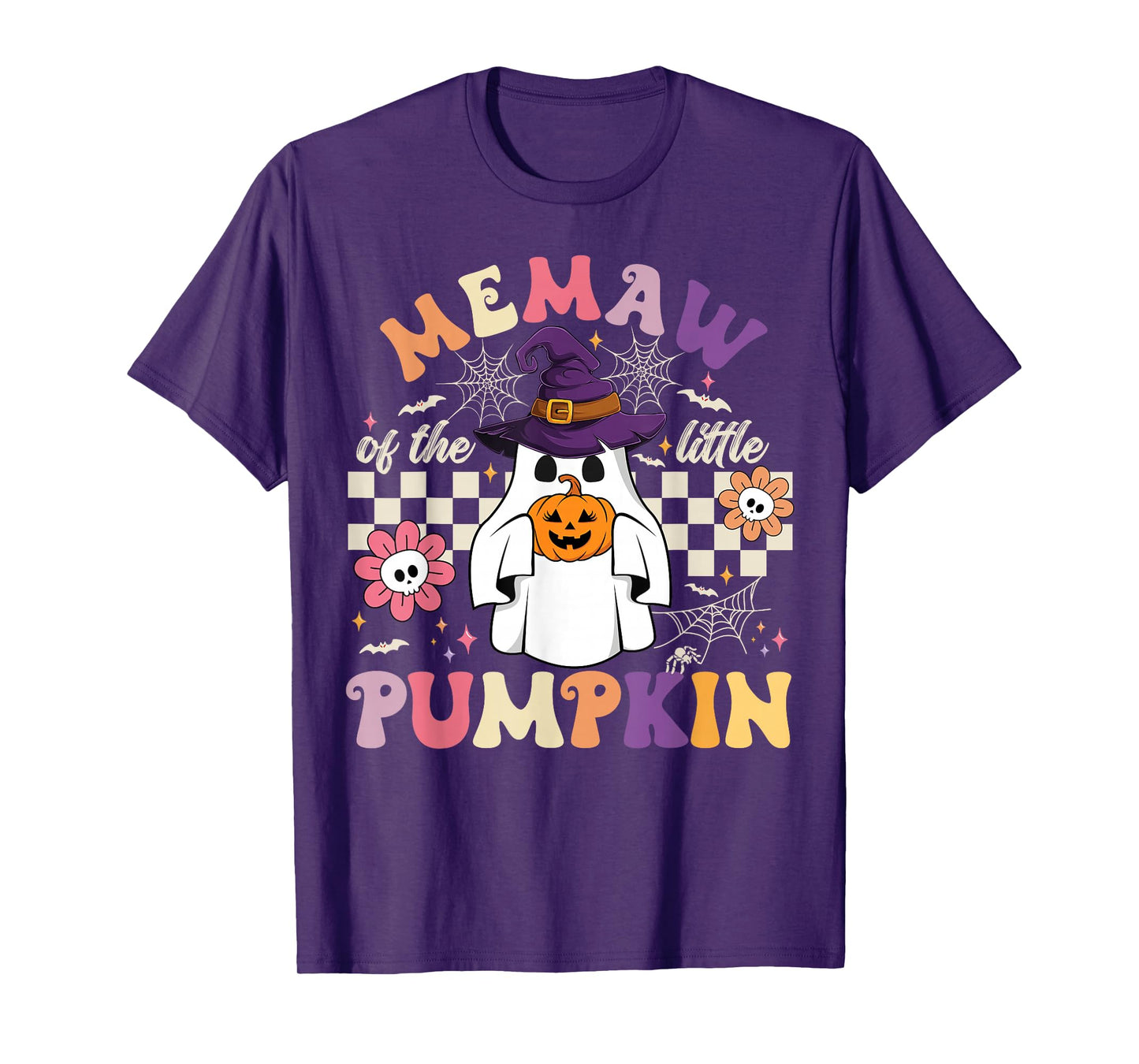 Memaw of The Little Pumpkin Halloween Spooky Ghost T-Shirt
