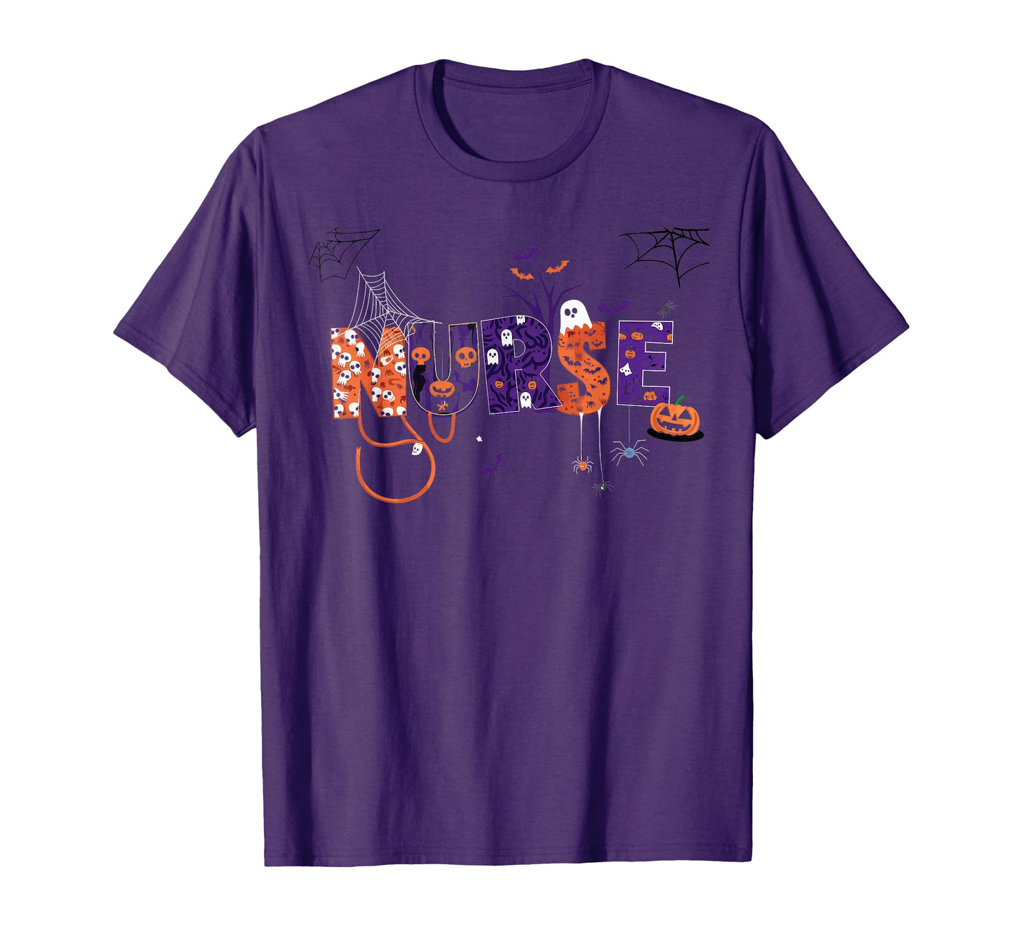 Halloween Tshirt Women Men Skeleton Witch Monster Party T-Shirt