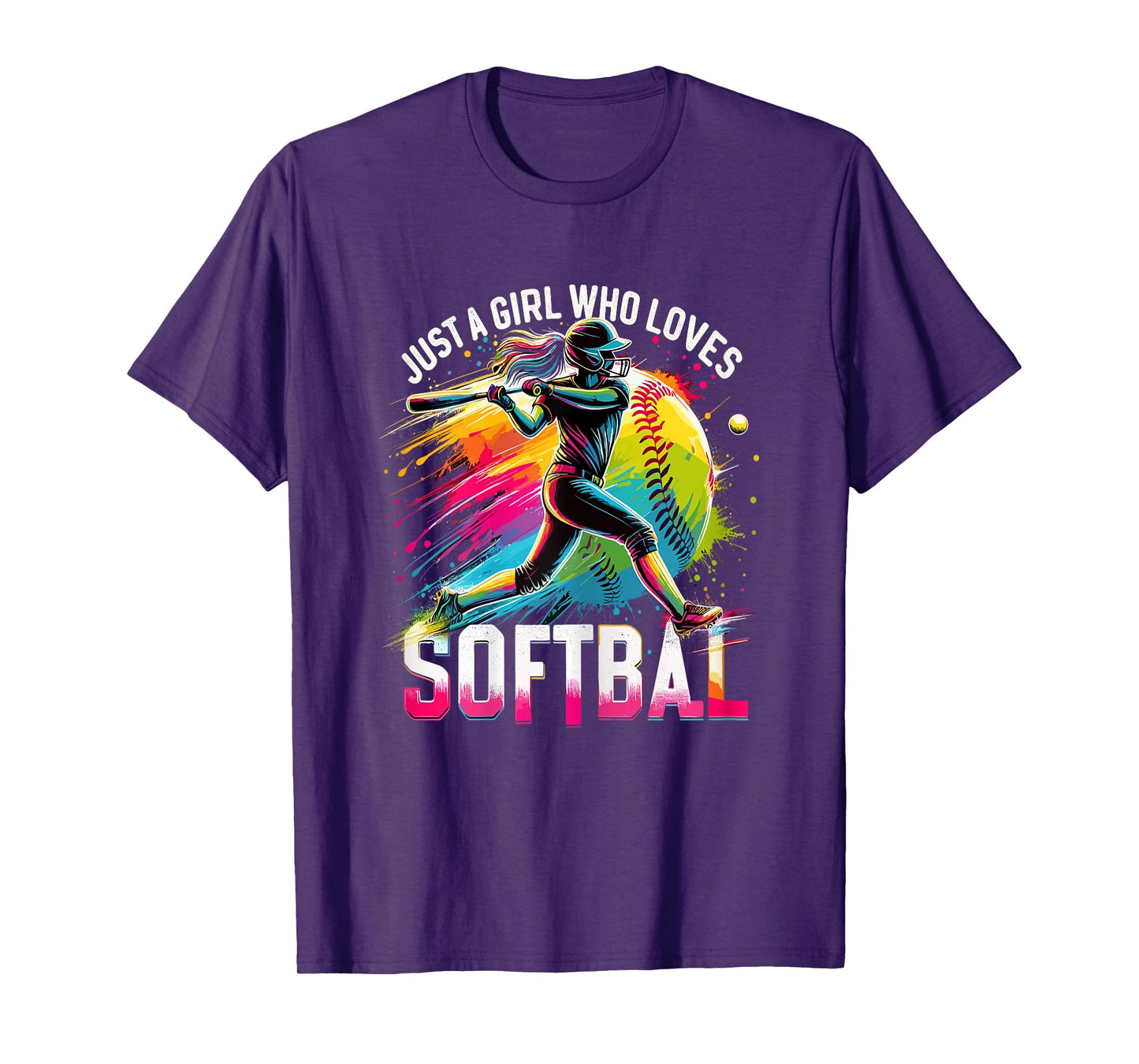 Just A Girl Who Loves Softball T-Shirt