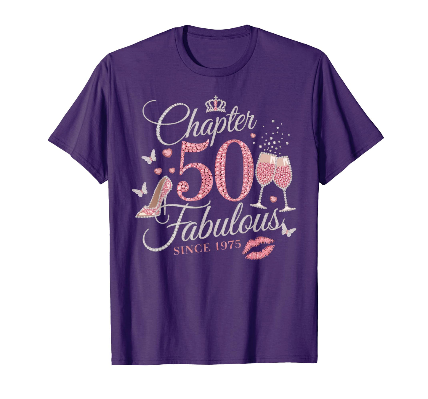 Chapter 50 Fabulous Since 1975 50th Birthday Women Girl T-Shirt