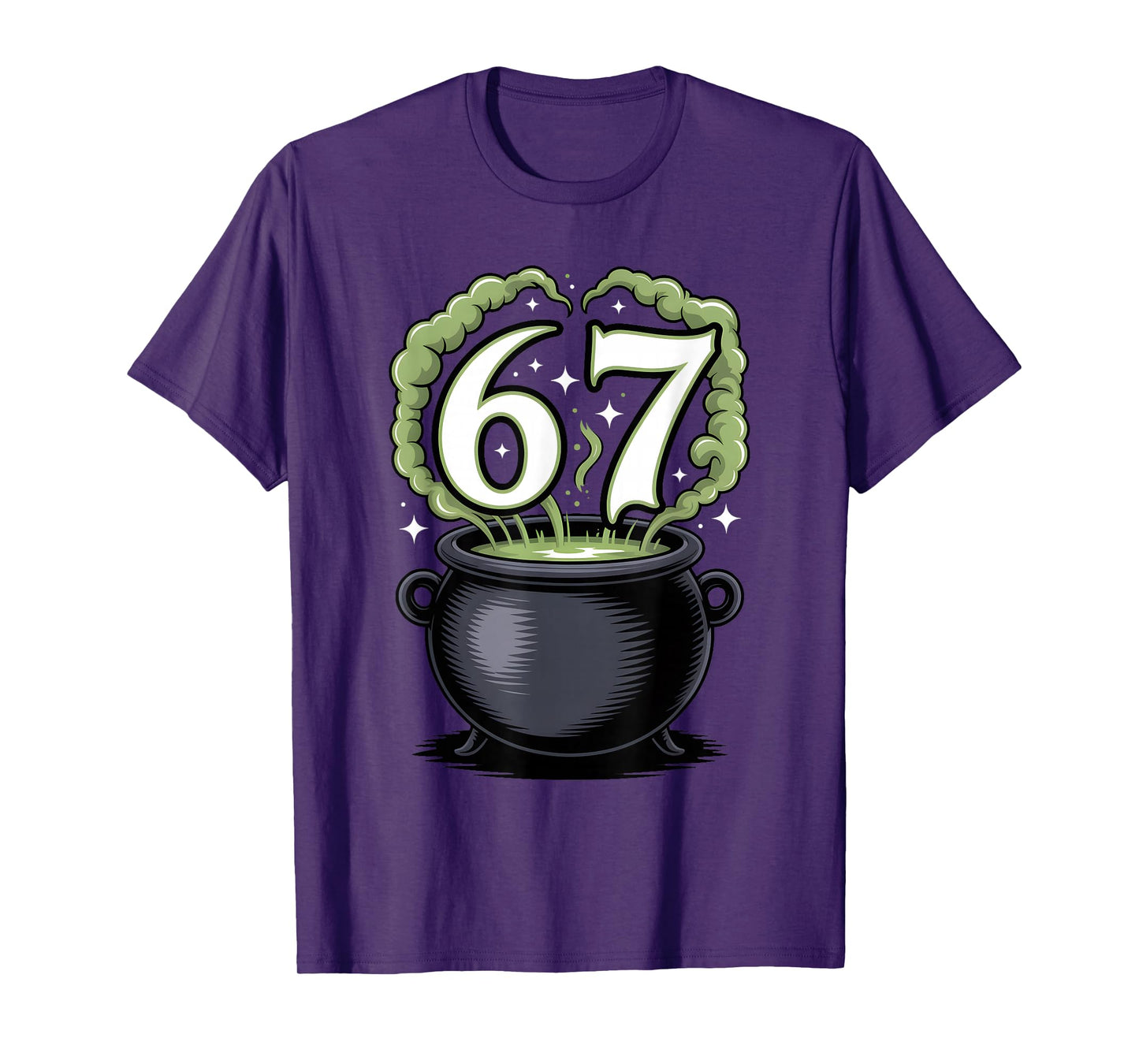 Six Seven 6 7 Funny 67 Meme Halloween Witch T-Shirt