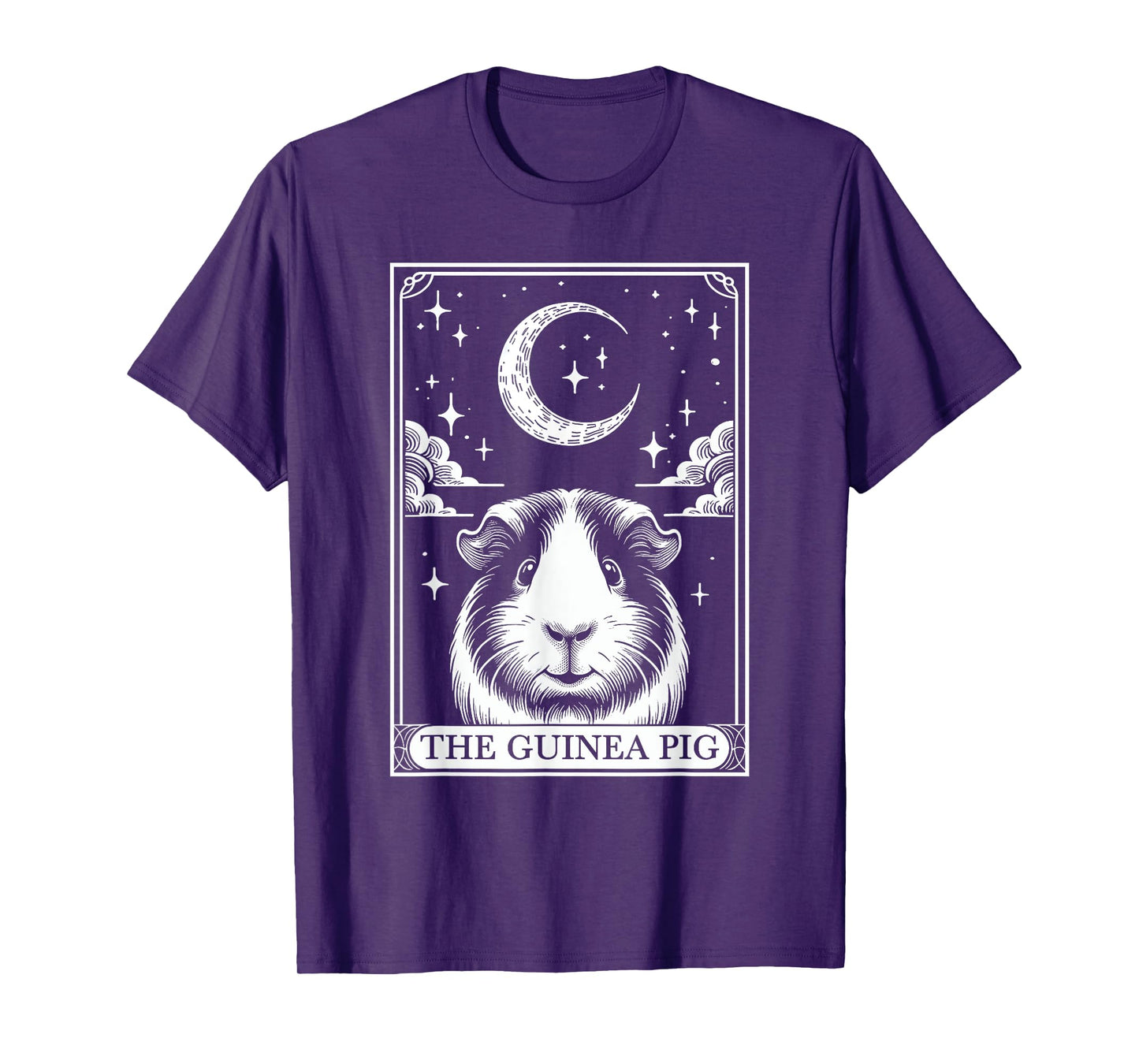 Tarot Card Vintage Crescent Moon Guinea Pig Mom Pet Lovers T-Shirt