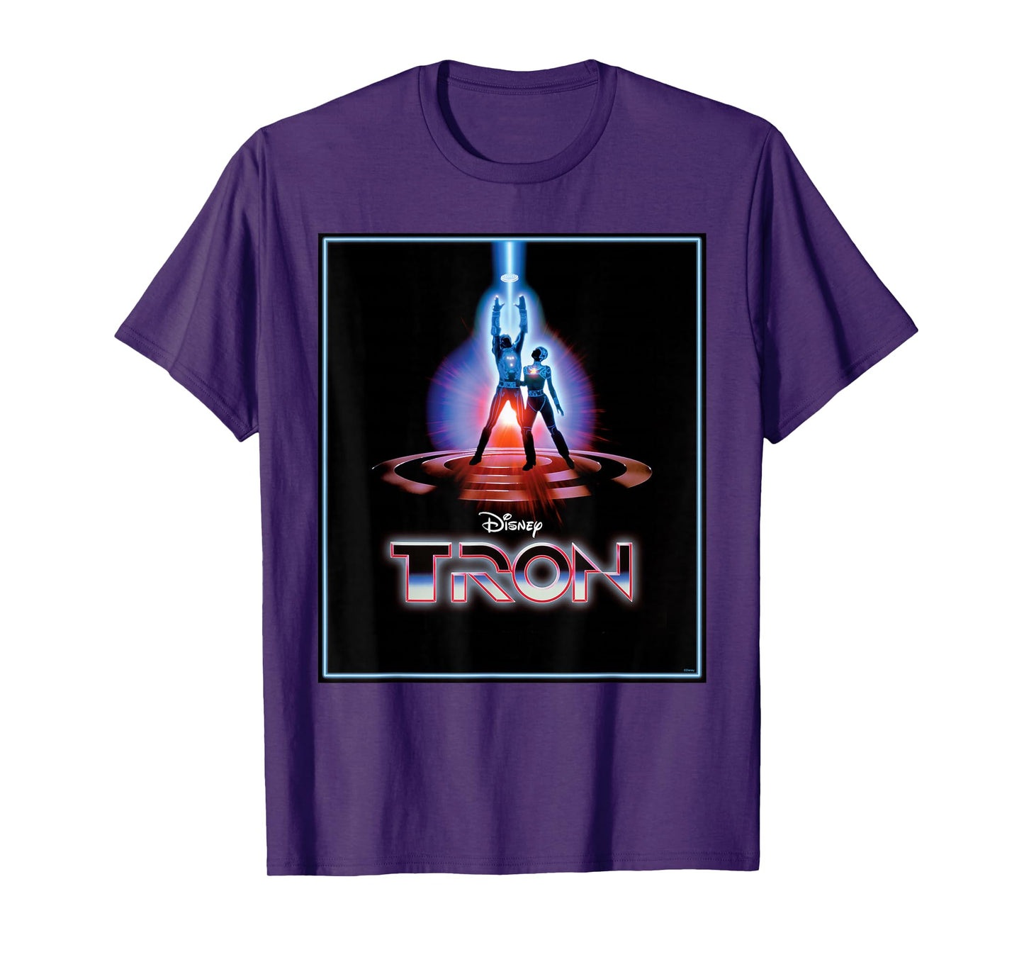 Disney TRON Official 1982 Original Movie Poster Art and Logo T-Shirt
