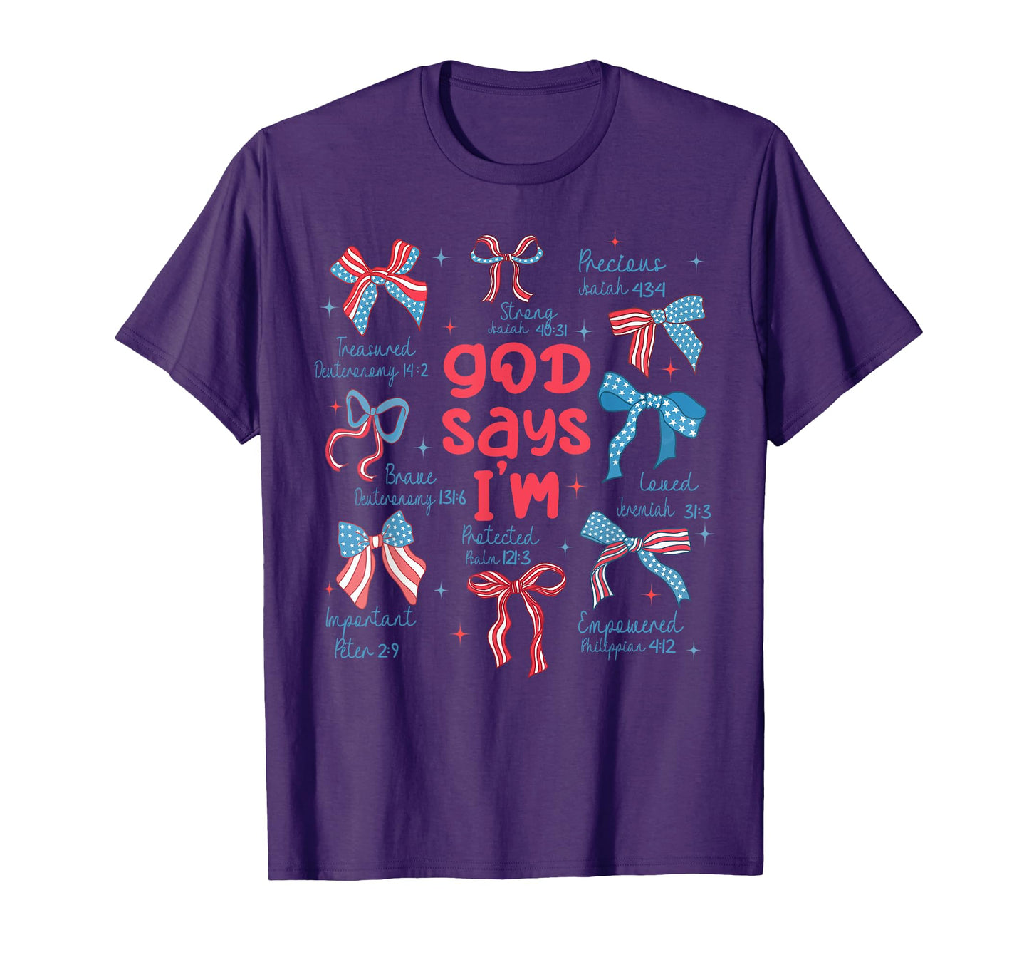God Says I Am 4th of July Christian Jesus Independence Day T-Shirt