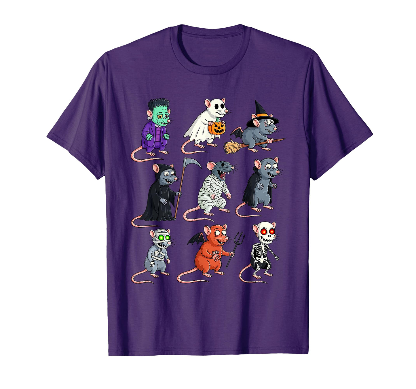 Rat Spooky Witch Boo Zombie Rat Halloween Boys & Girls T-Shirt