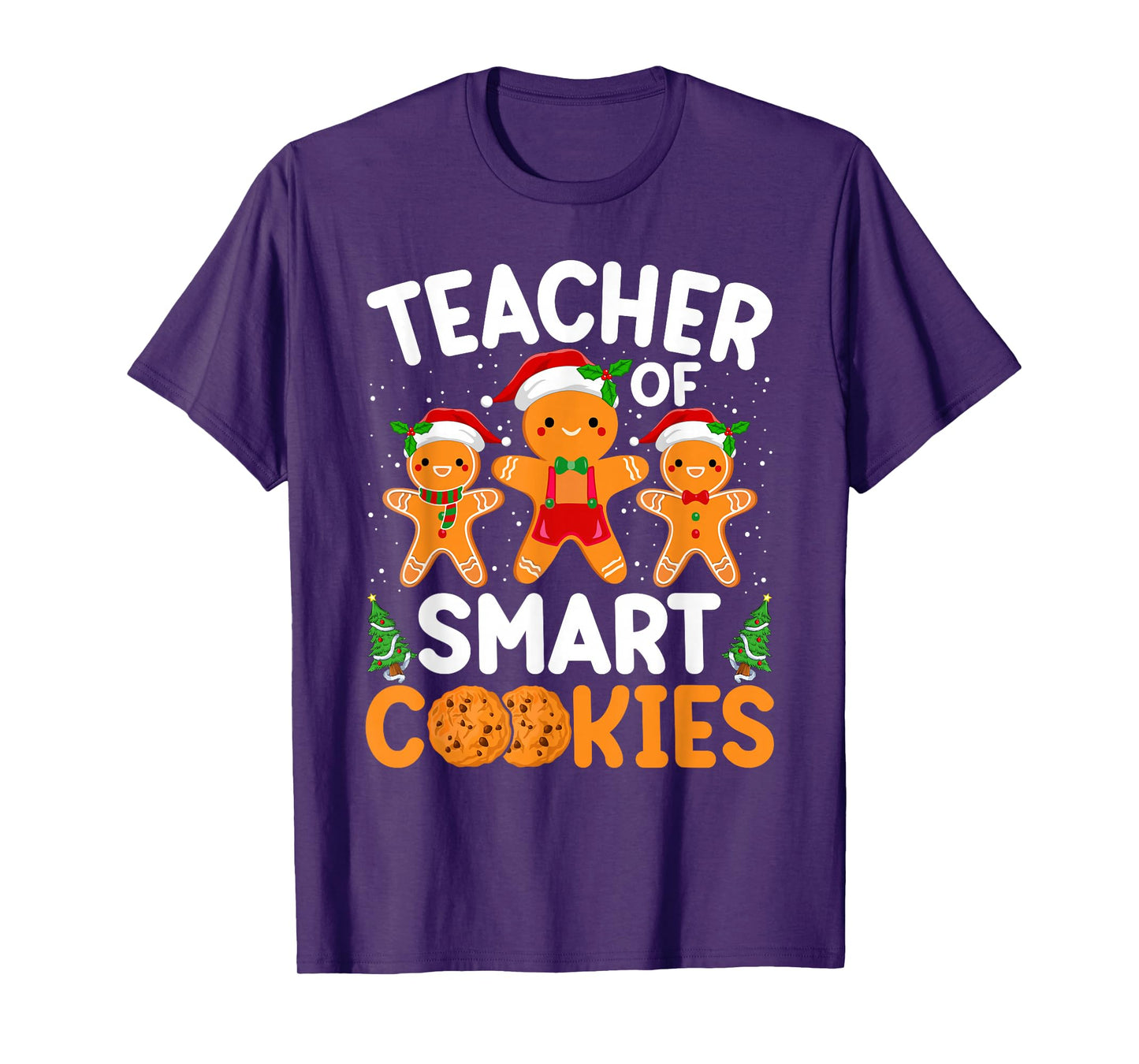 Christmas Teacher of Smart Cookies Funny Gingerbread T-Shirt