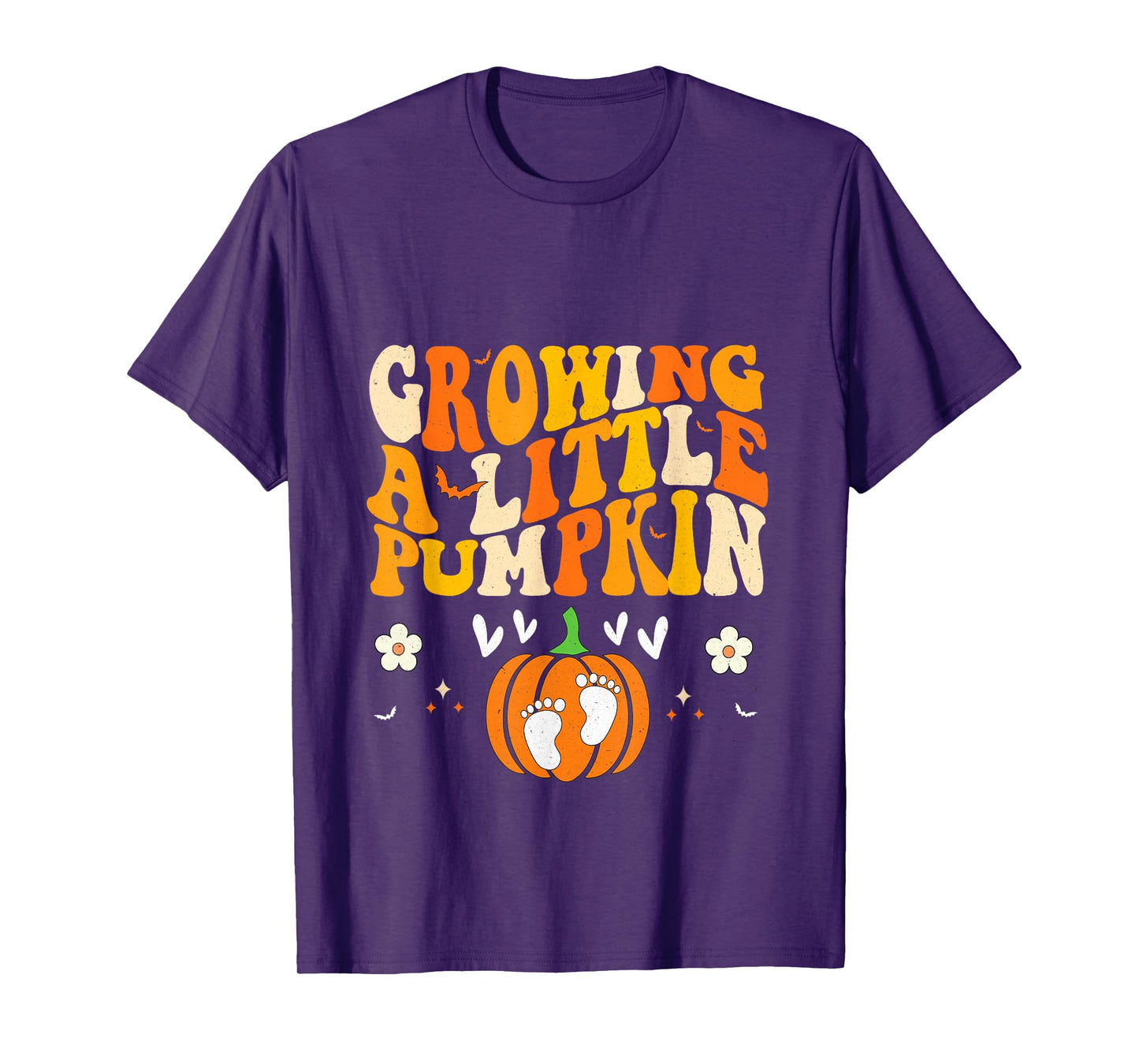 Growing A Little Pumpkin Pregnancy Announcement Halloween T-Shirt