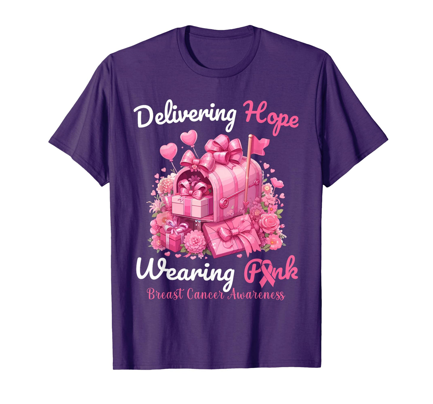 Postal Worker Breast Cancer Awareness October We Wear Pink T-Shirt