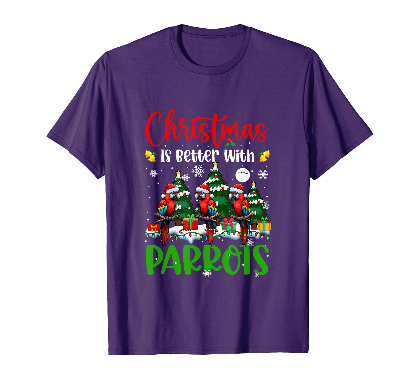 Xmas is Better Funny Joke Parrots Lover Christmas Tree T-Shirt