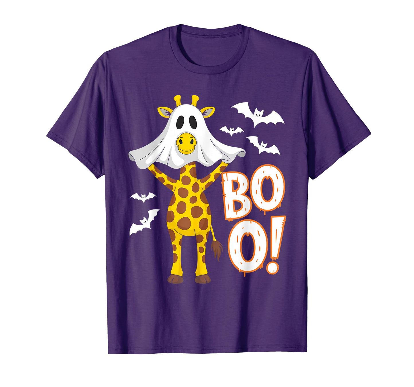 Giraffe Boo Halloween Costume Funny Giraffes Lover Women Kid T-Shirt