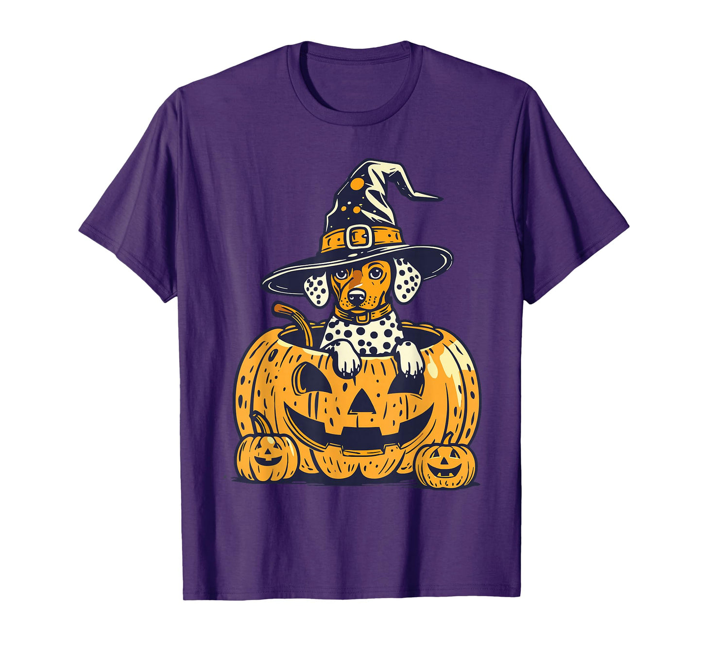 Halloween Shorthaired Pointer Dog in Pumpkins Spooky Vibes T-Shirt