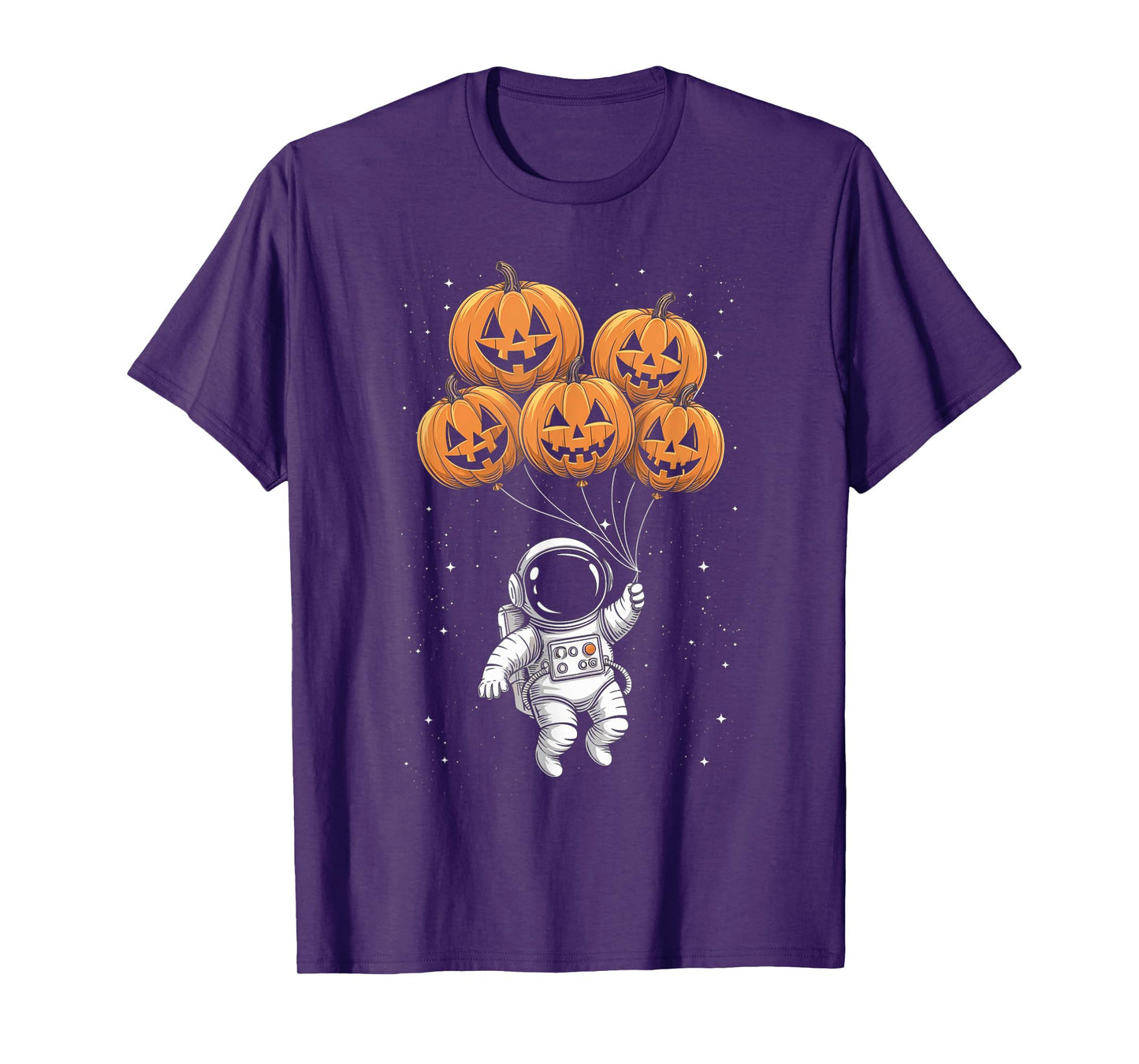 Halloween Astronaut Pumpkin Balloons Kids T-Shirt