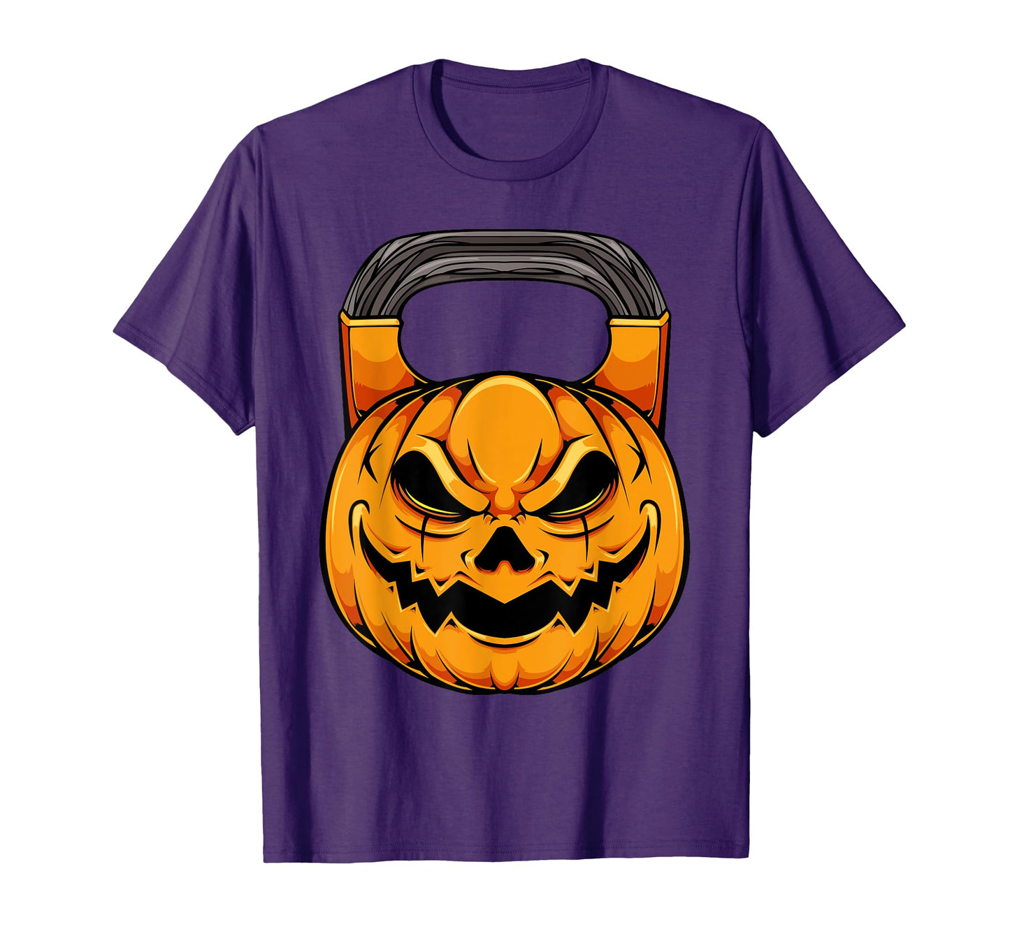 Pumpkin Dumbbell Lazy Halloween Costume Workout Gym Lover T-Shirt
