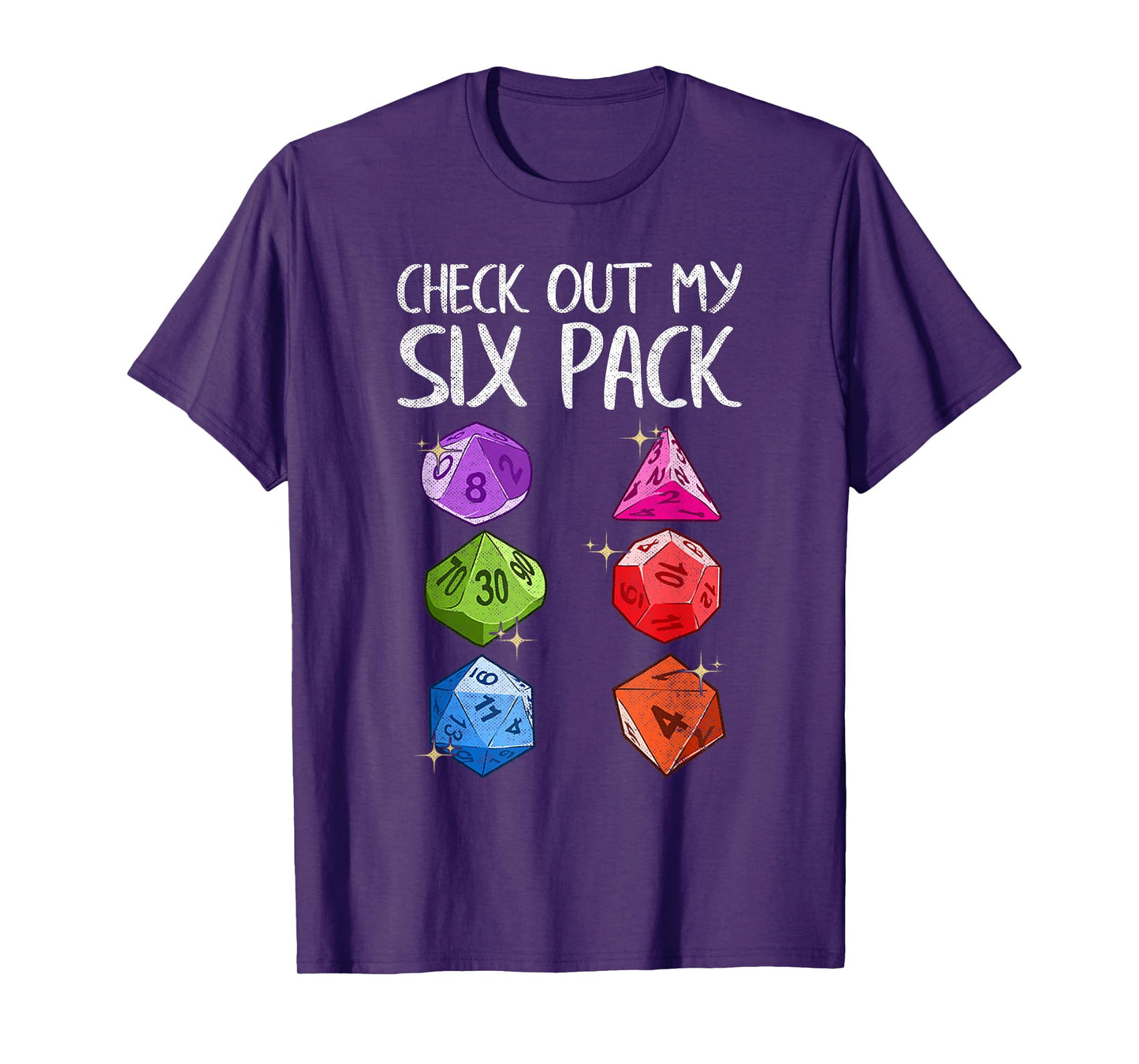 Check Out My Six Pack Gaming Dice Joke Funny Gamer Nerd Gift T-Shirt