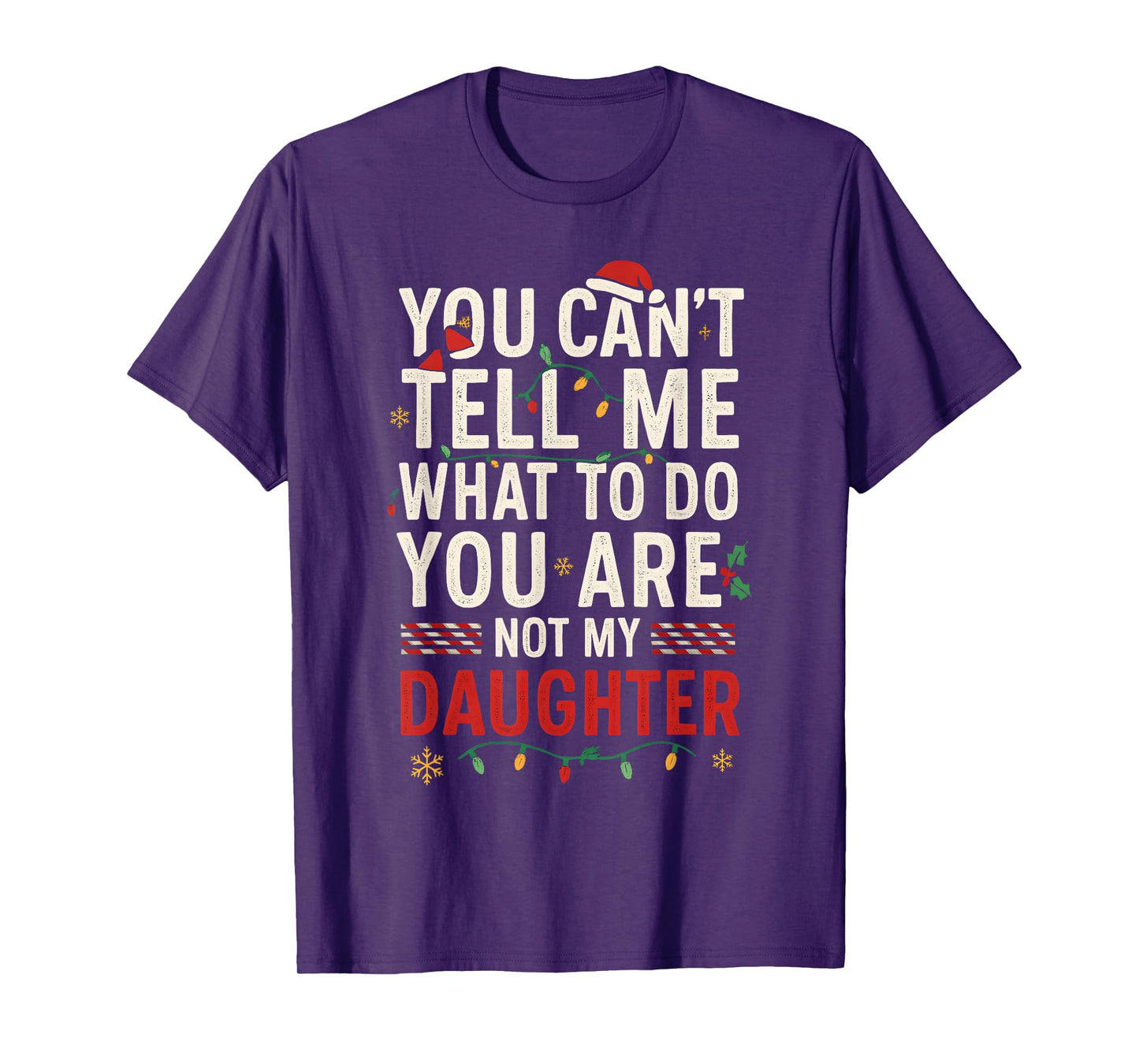 Funny Daughter Quote Holiday Candy Cane Artwork T-Shirt