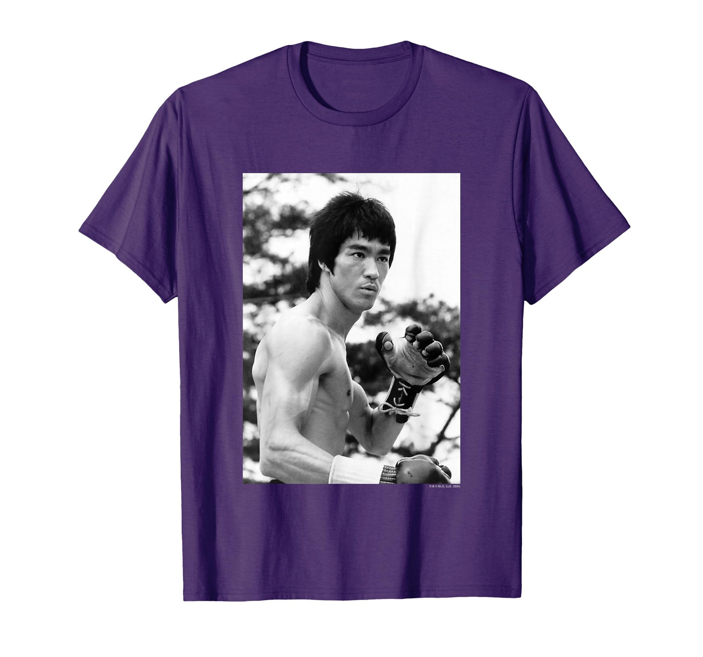 Bruce Lee On Guard Black & White Vintage Poster T-Shirt