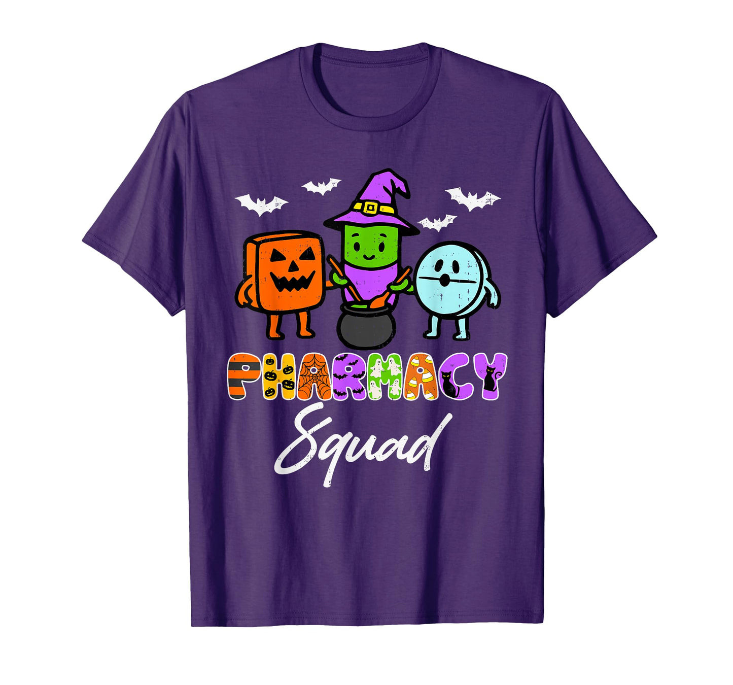 Cute Pharmacy Squad Pills Witch Halloween Costume Pharmacist T-Shirt