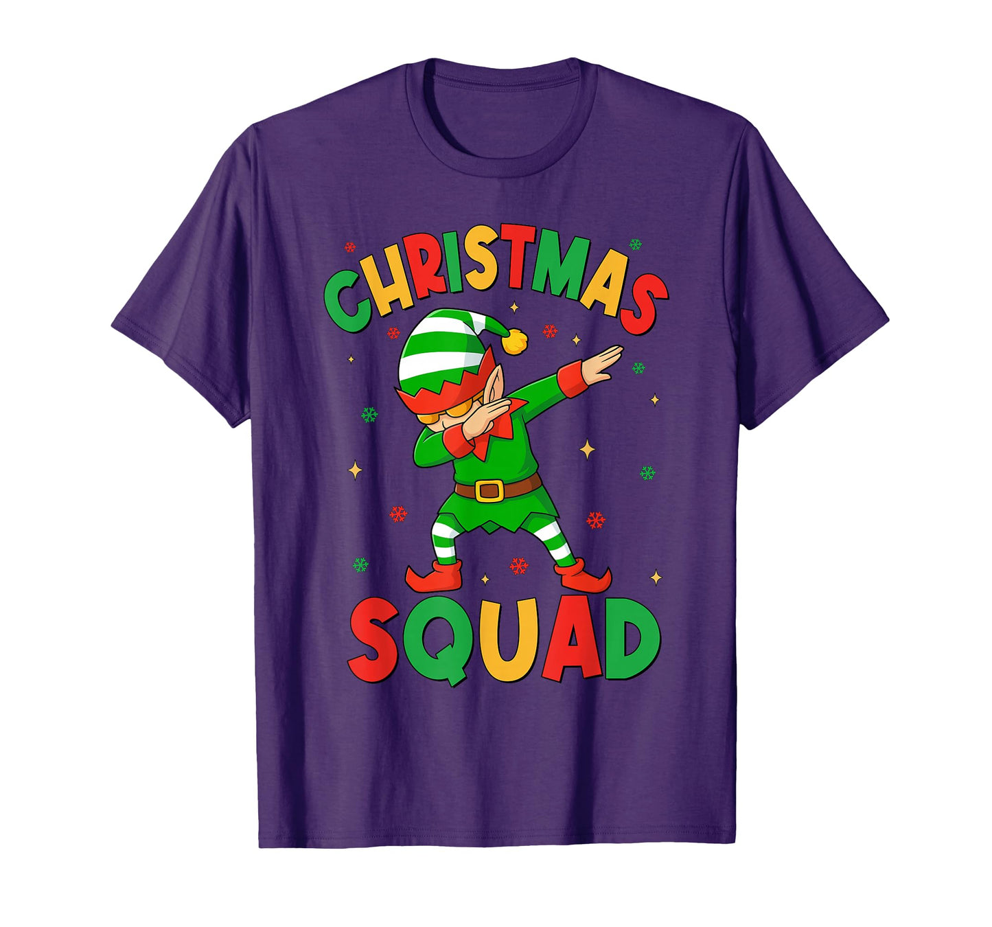 Dabbing Christmas Squad Santa Elf Family Matching Pajamas T-Shirt