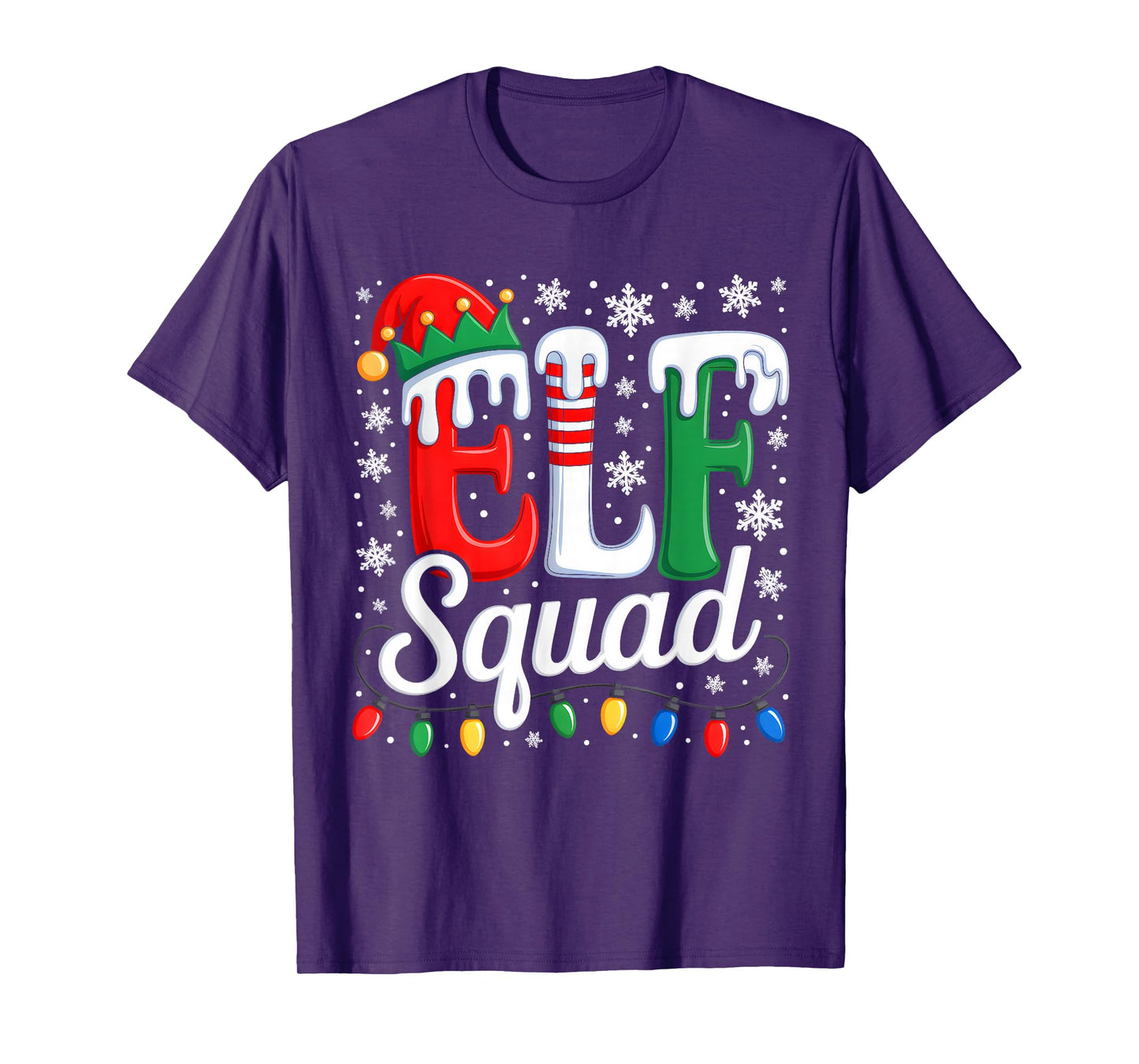 Elf Squad Funny Elf Family Christmas Matching Pajamas Xmas T-Shirt