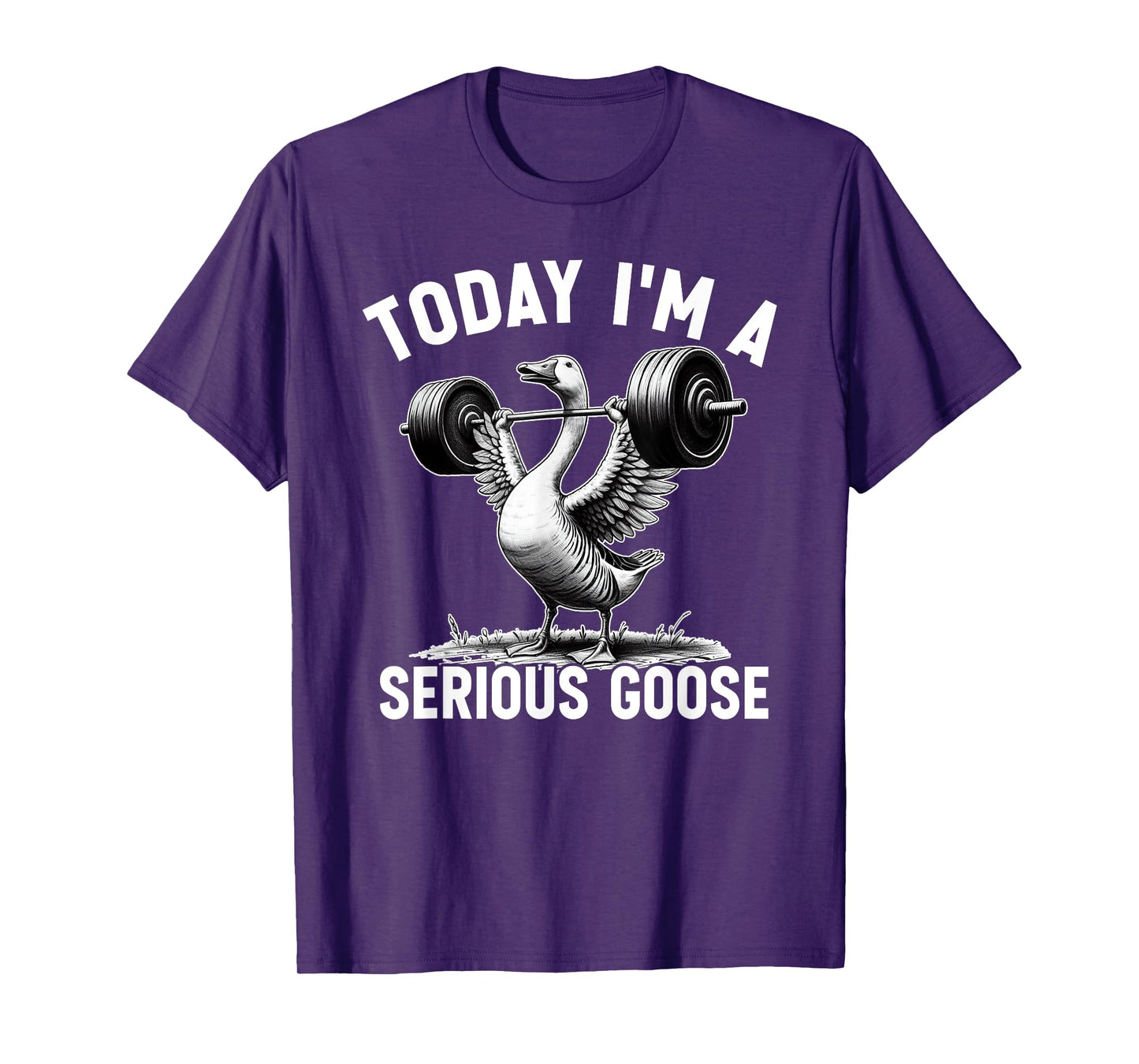 Today I'm A Serious Goose Funny Lifting Weights Gym Fitness T-Shirt