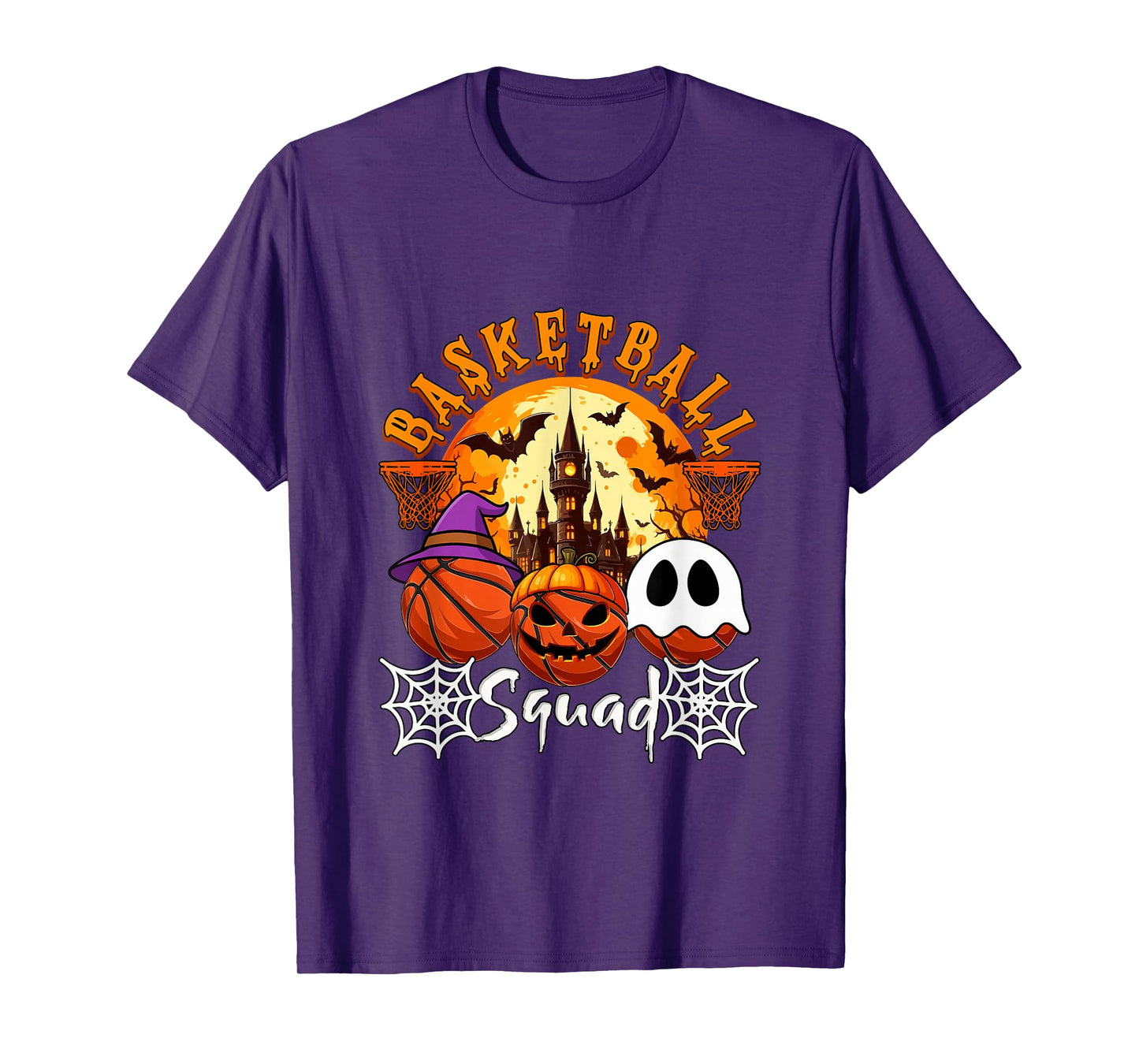 Basketball Squad Halloween Three Horror Balls Costume Player T-Shirt