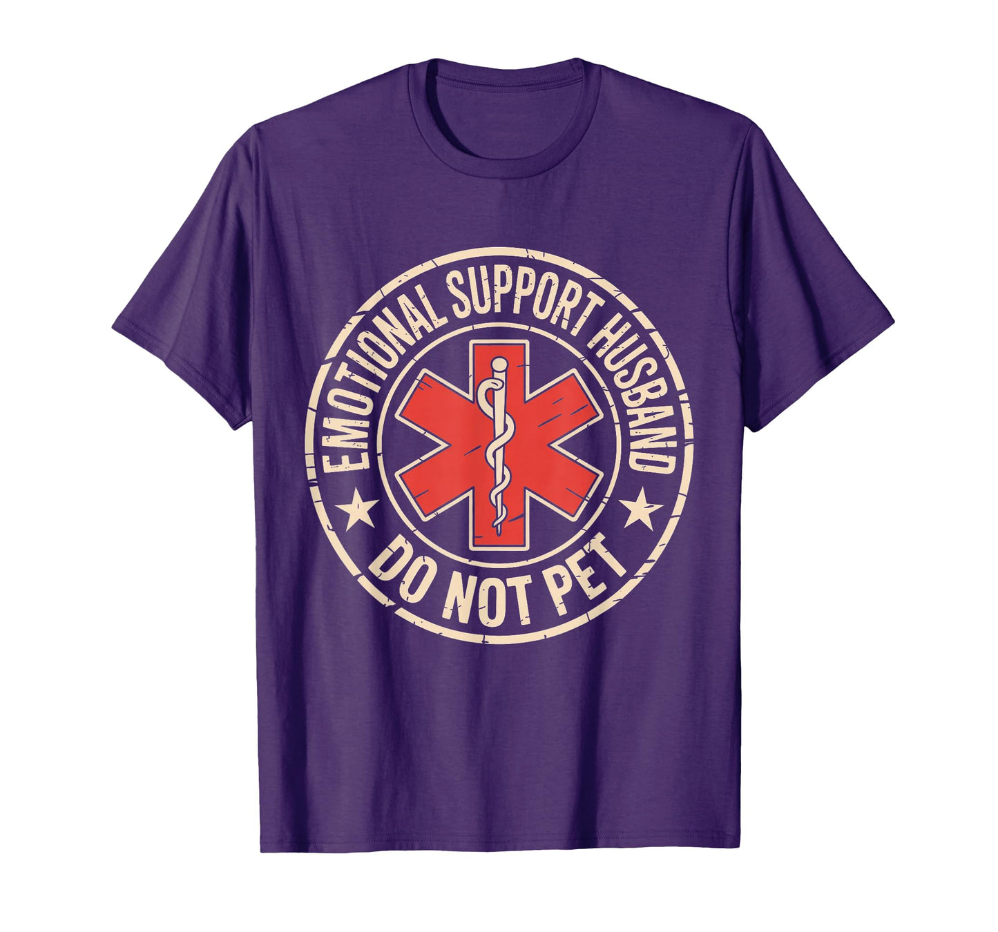 Emotional Support Husband Do Not Pet Funny Husband Men T-Shirt