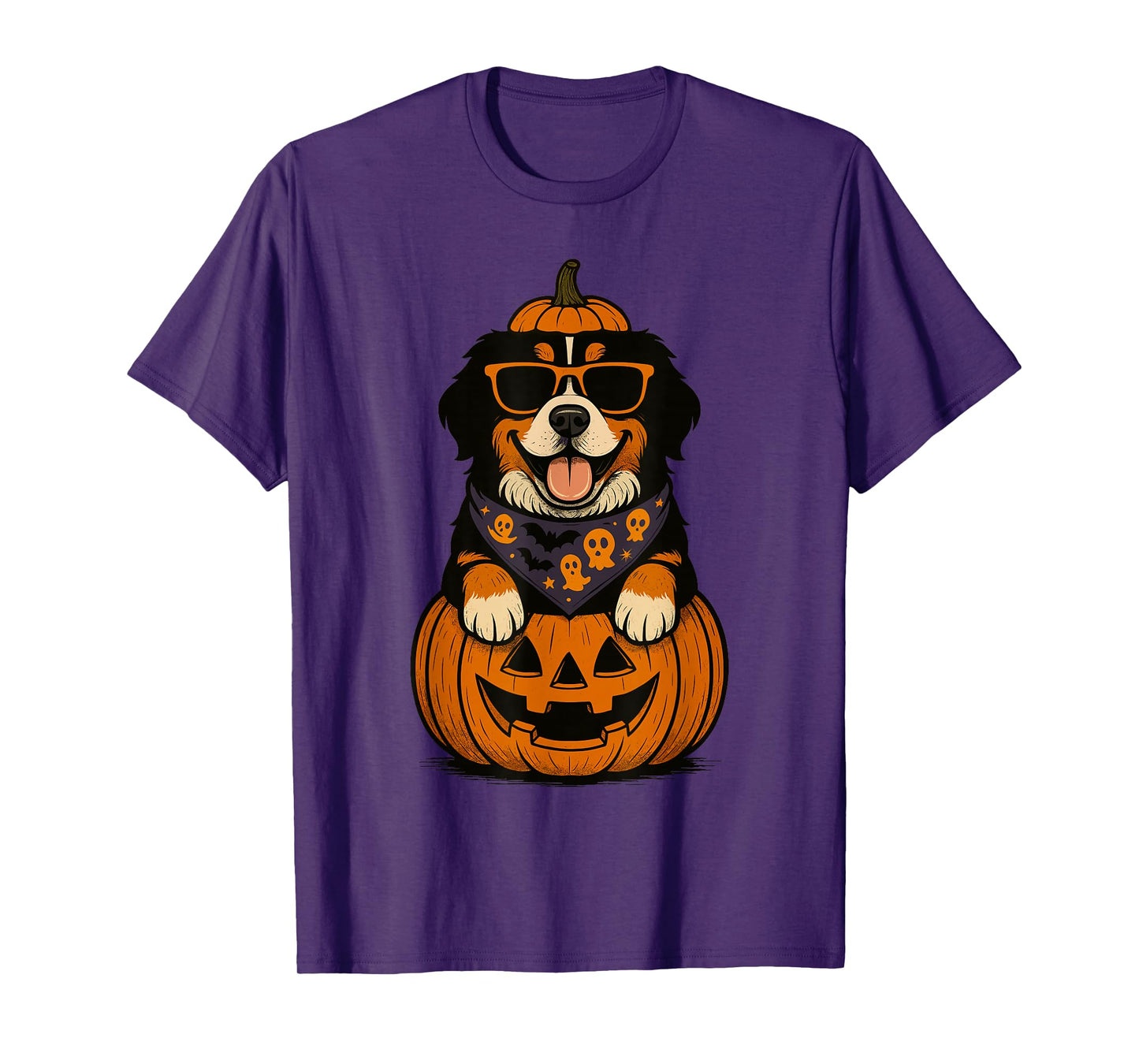 Spooky Greater Swiss Mountain Dog Pumpkin Halloween T-Shirt