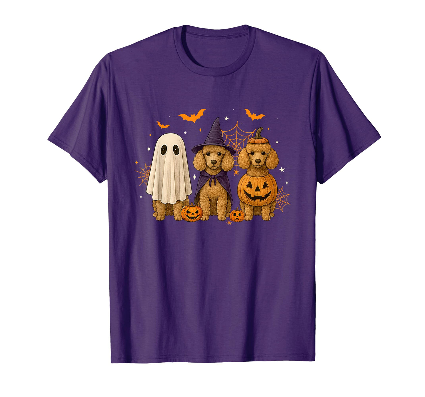 Funny French Bulldog Ghost Witch Pumpkin Halloween Costume T-Shirt