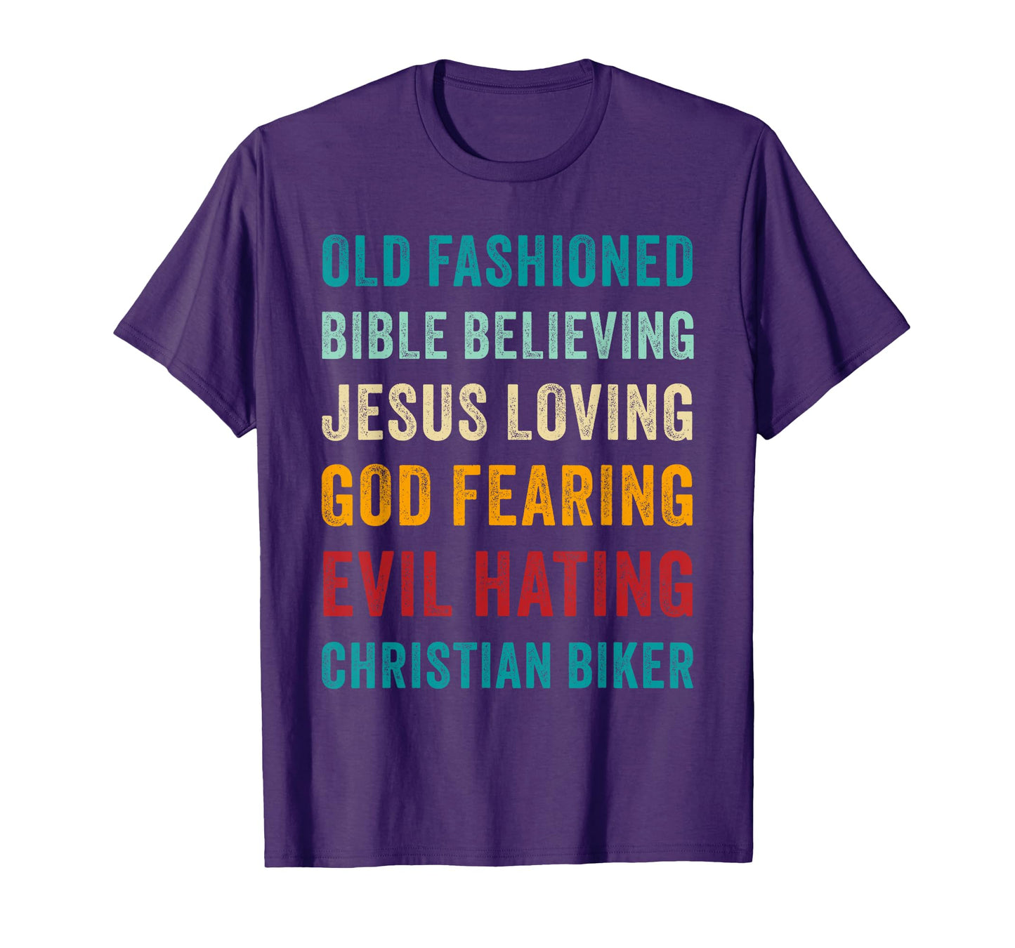 Christian Motorcycle Men's Cool Funny Vintage Faith Graphic T-Shirt