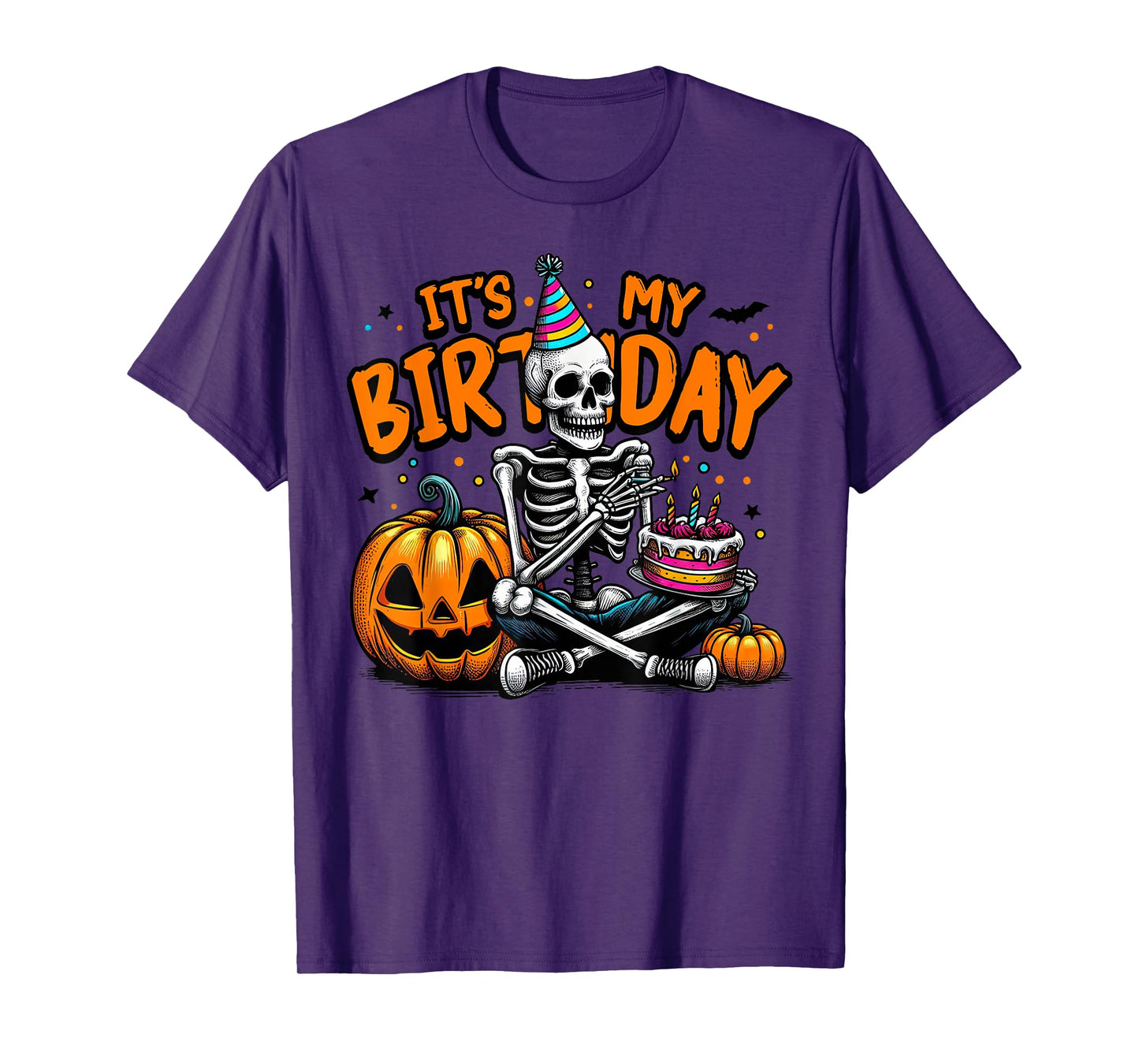 It's My Birthday Skeleton Happy Halloween Birthday Party T-Shirt